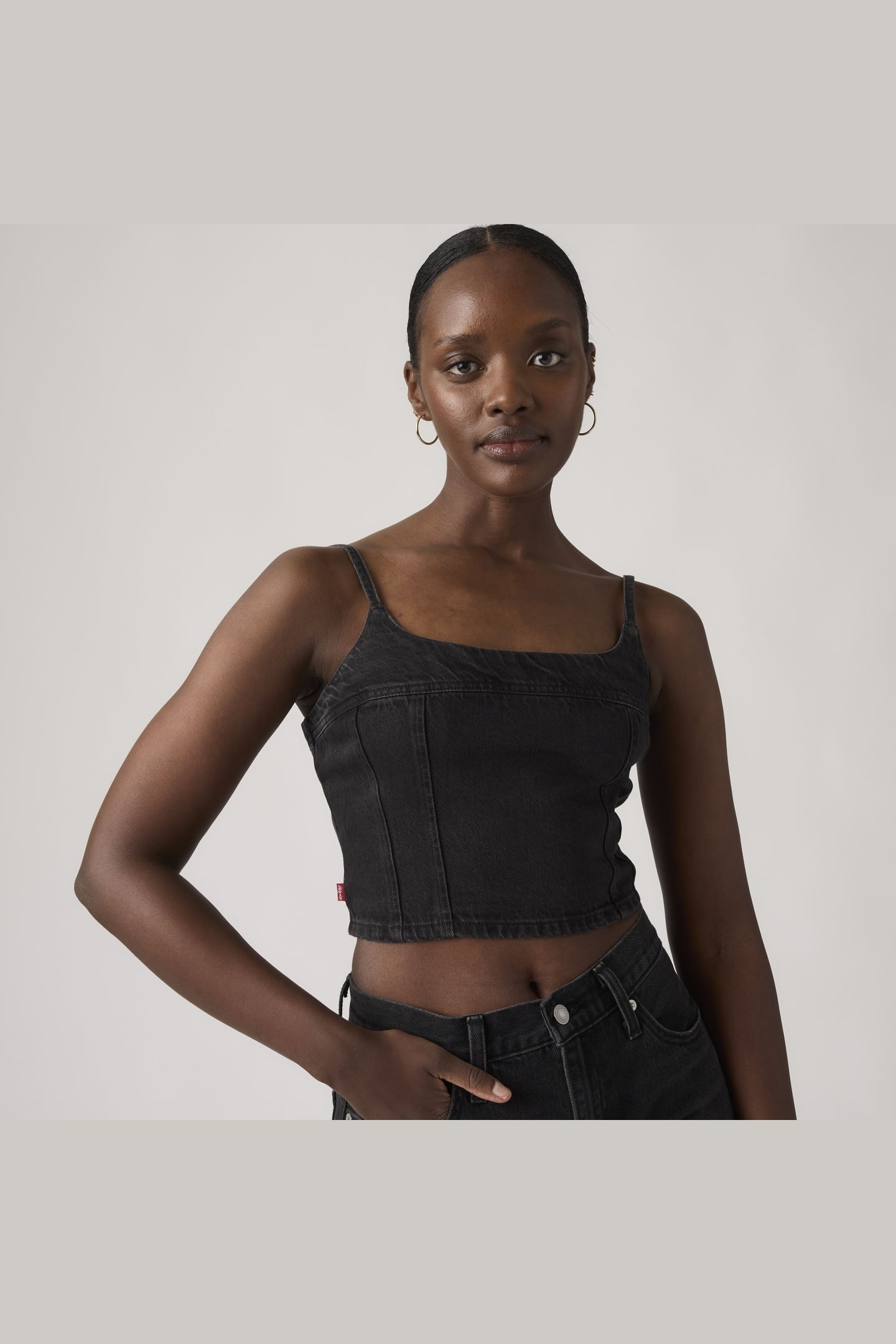 JADINE DENIM CAMI TANK TOP 2