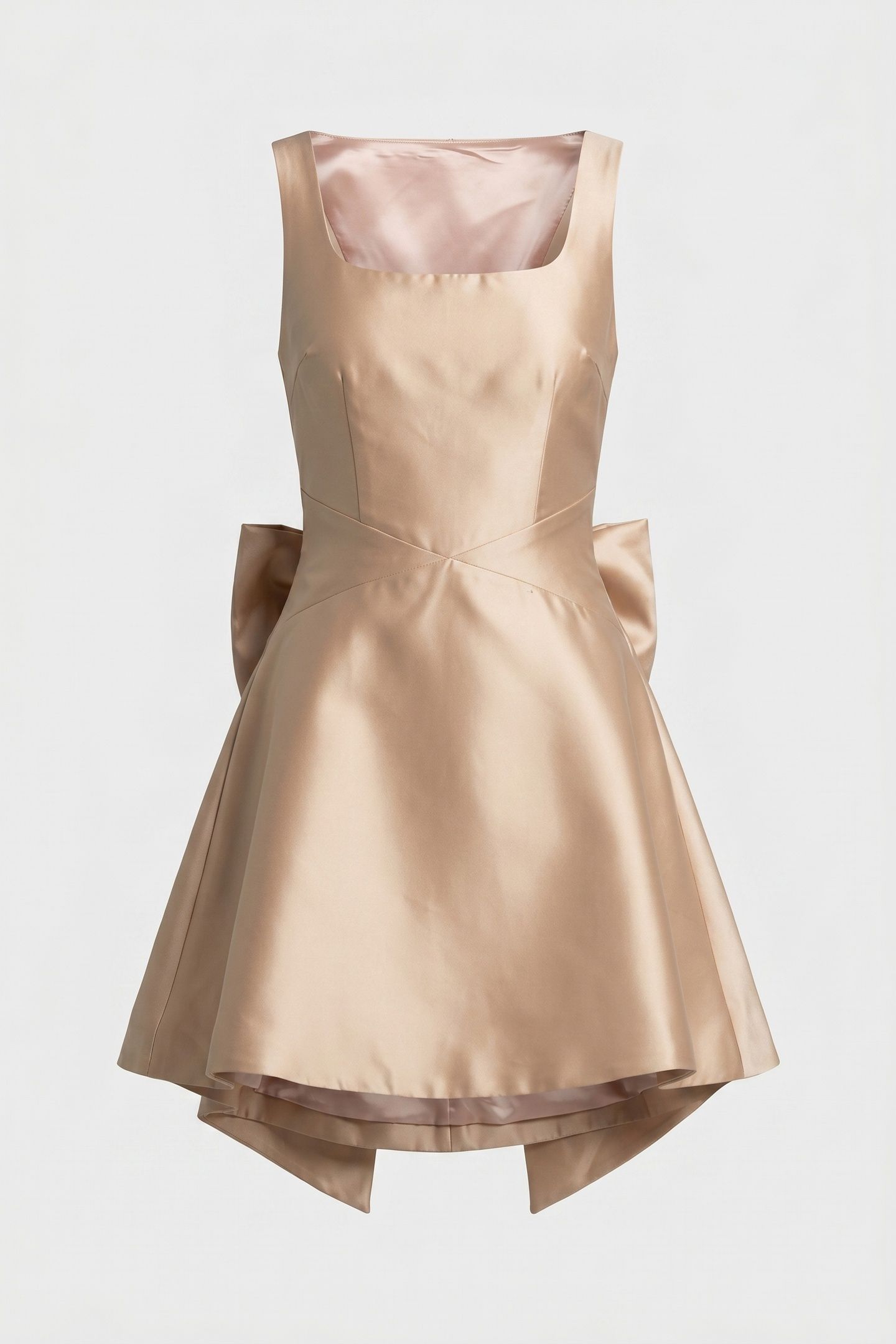 BOW DETAIL MINI DRESS GOLD 4