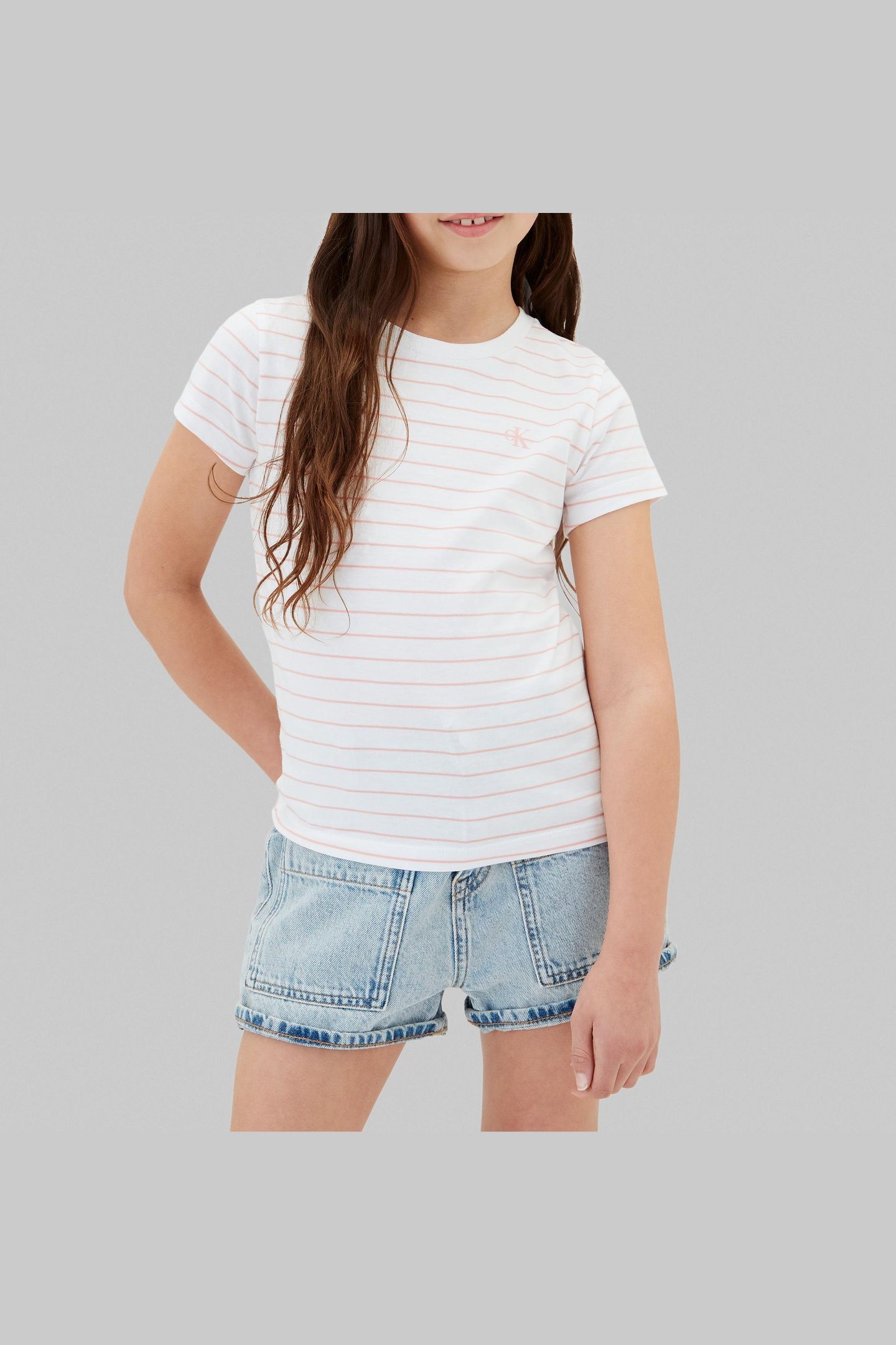 GIRLS CK 2-PACK TEE WHITE 3