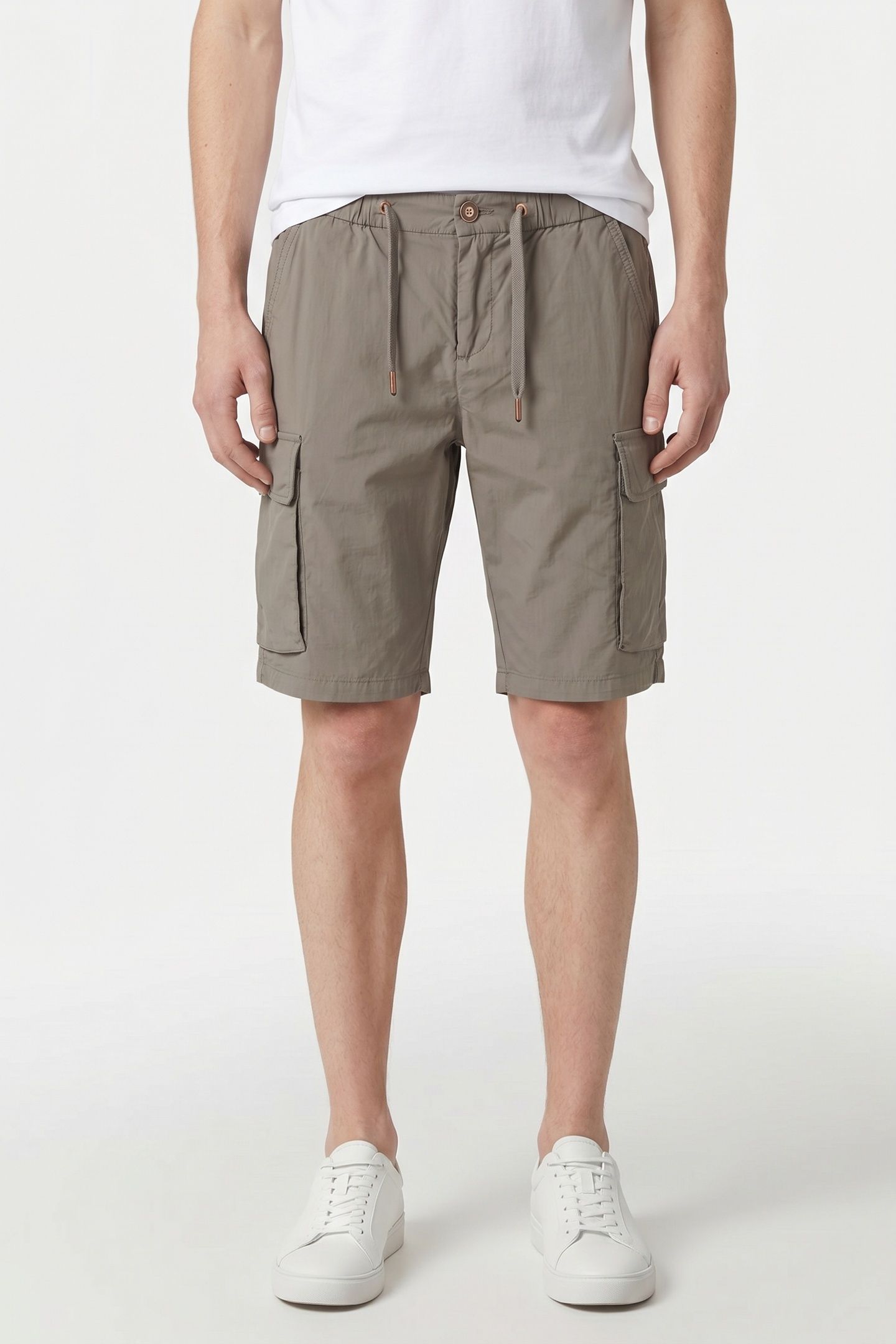 SHORT STRETCH CARGO GARMENT DYED LIGHT ARMY 1