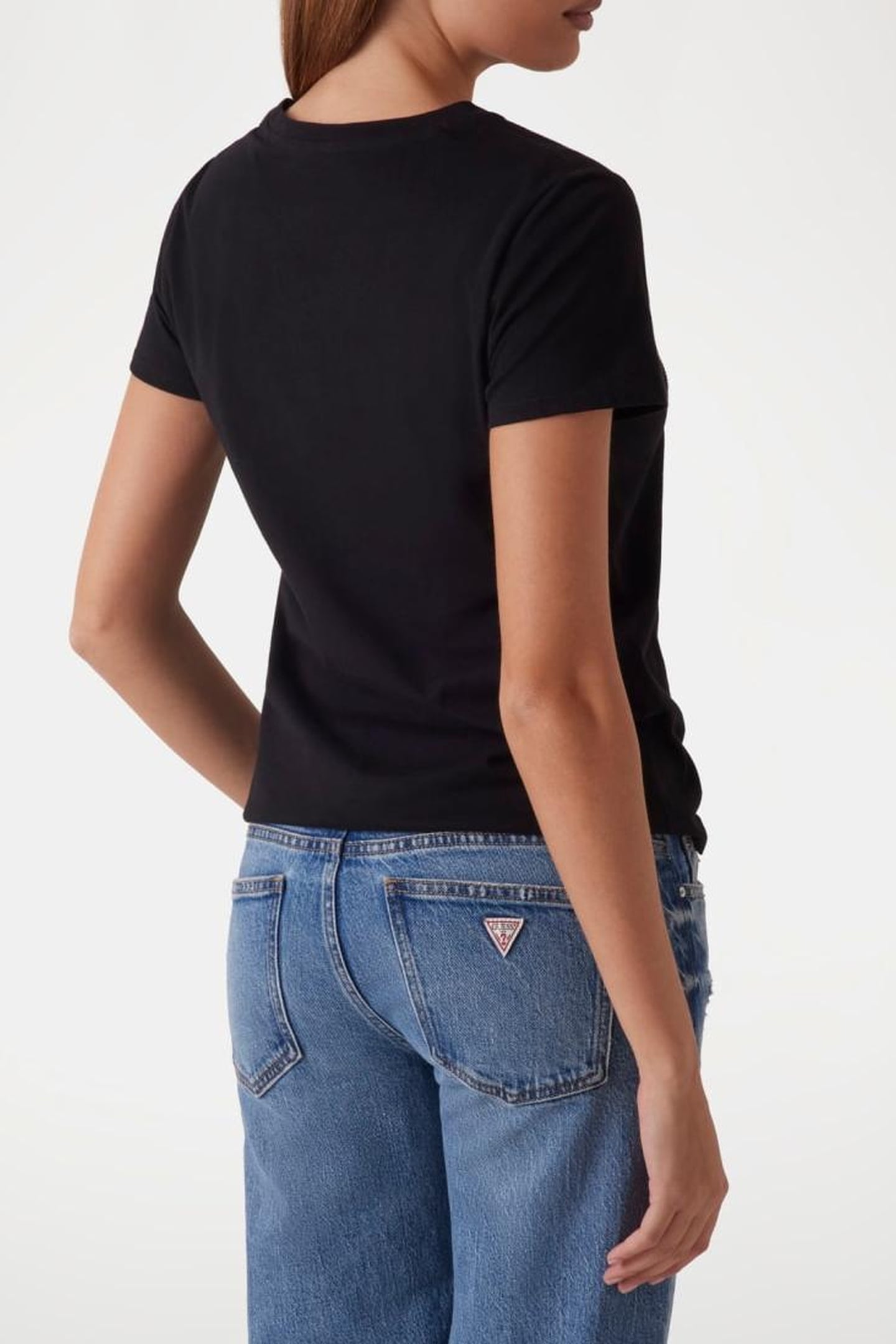 GUESS ECO SS SCRIPT LACE LOGO JET BLACK A996 3
