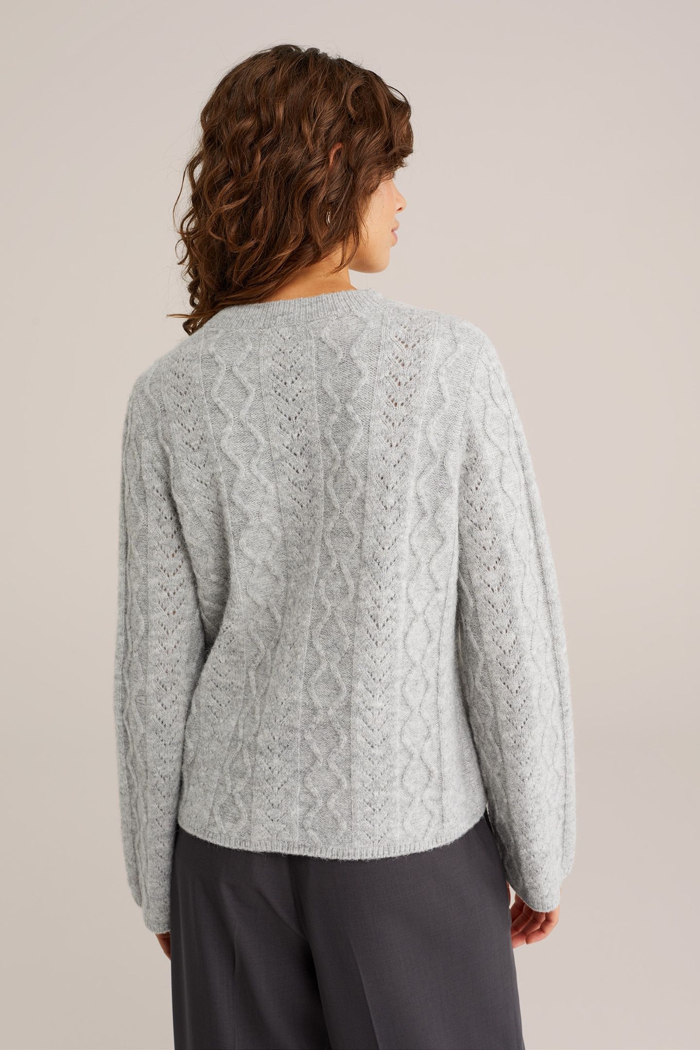 KNITTED PULLOVER LIGHT GREY 3