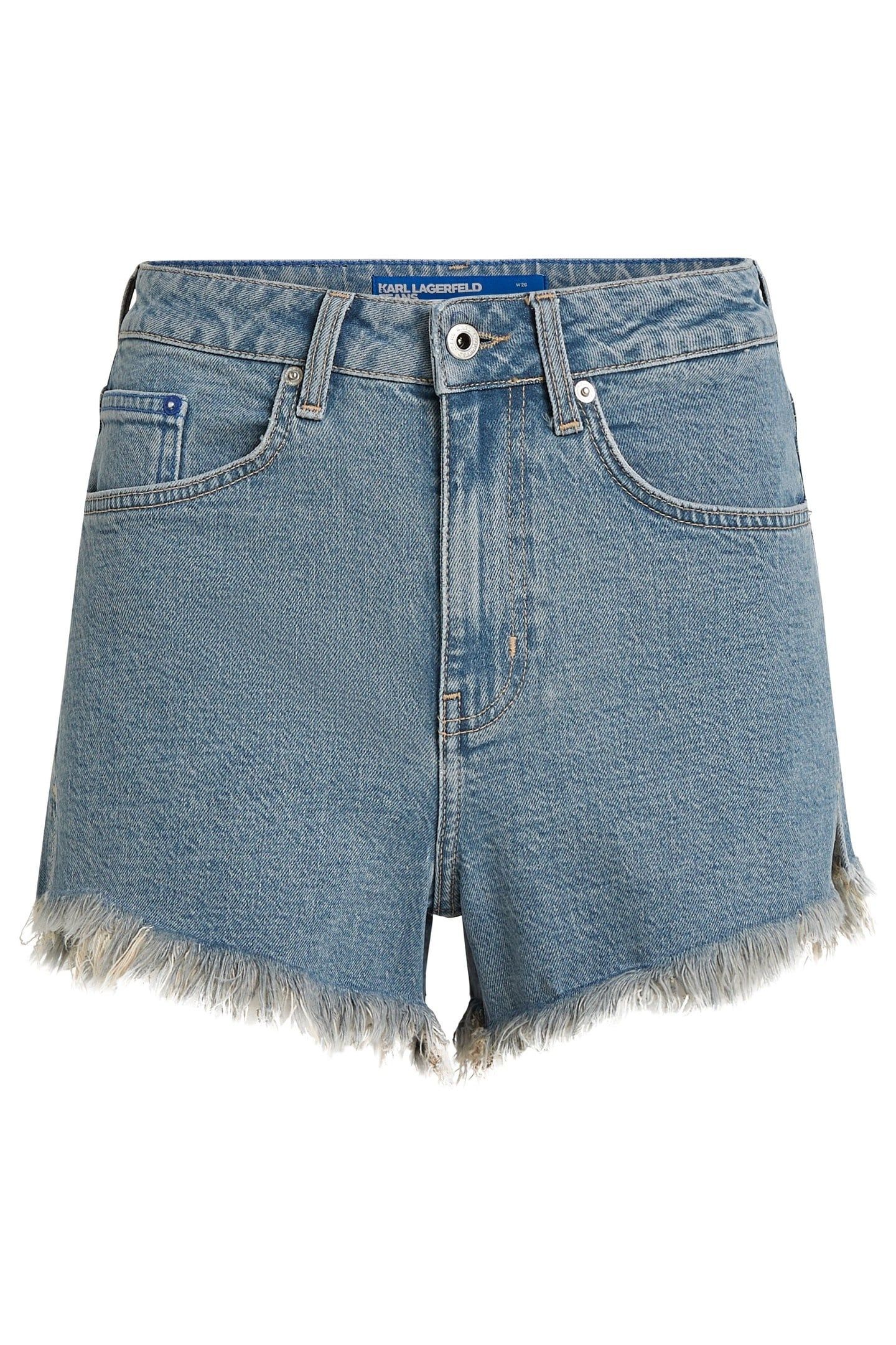 FRAYED DENIM SHORT TINTED WASHED MID BLUE 3