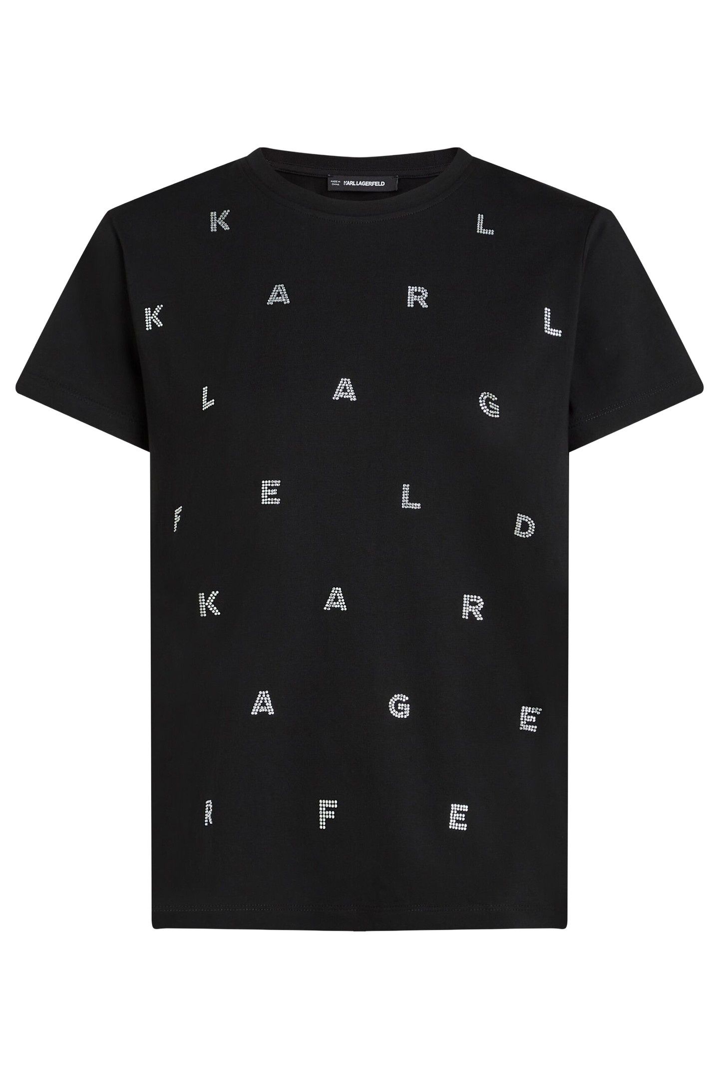 RHINESTONE HEAVY JERSEY T-SHIRT BLACK 4