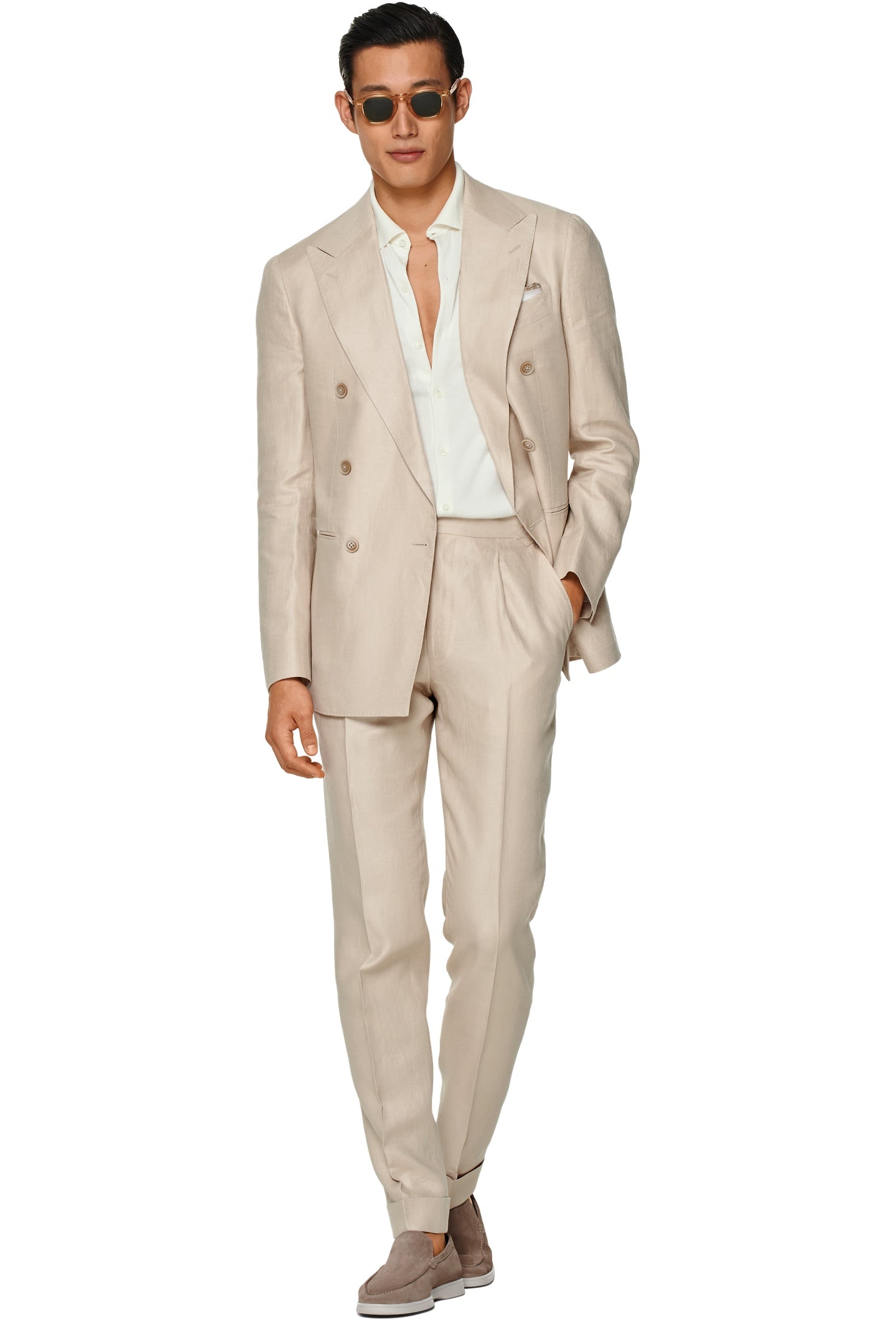SUIT-L. BROWN NESTED SUITS LIGHT BROWN 4