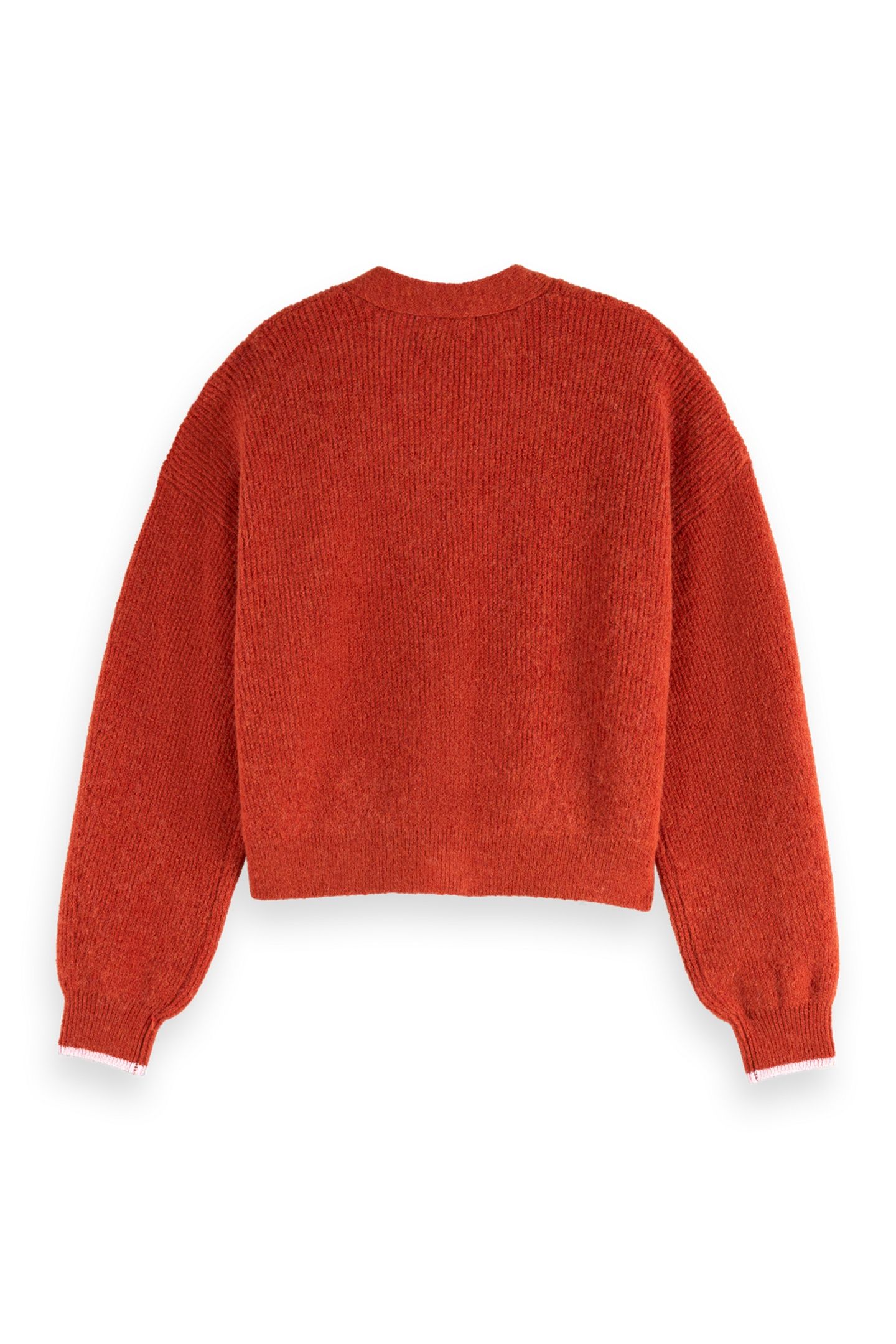 FUZZY RELAXED CARDIGAN KETCHUP 5