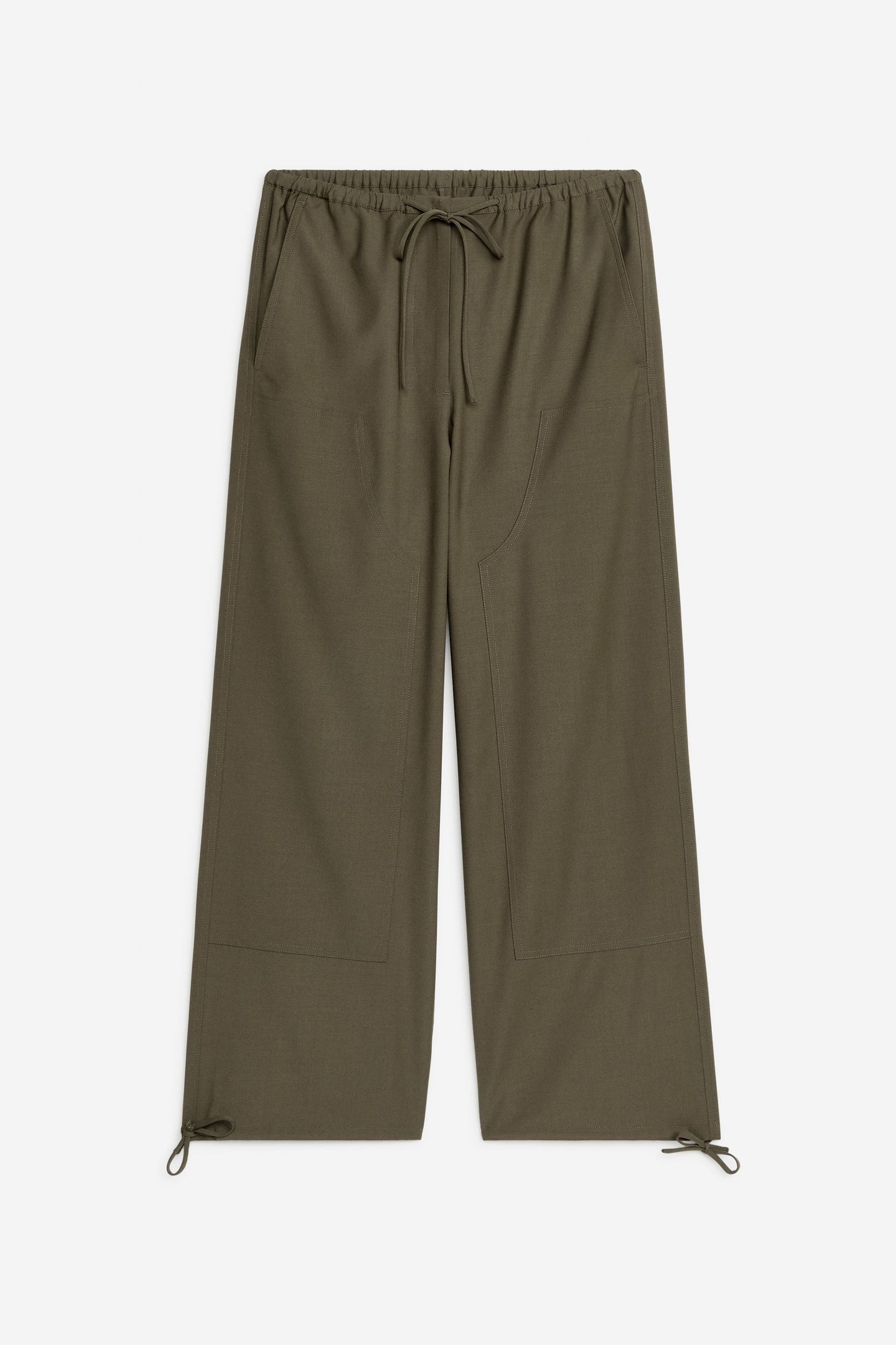EMMY CARGO WOOL TWILL KHAKI 1