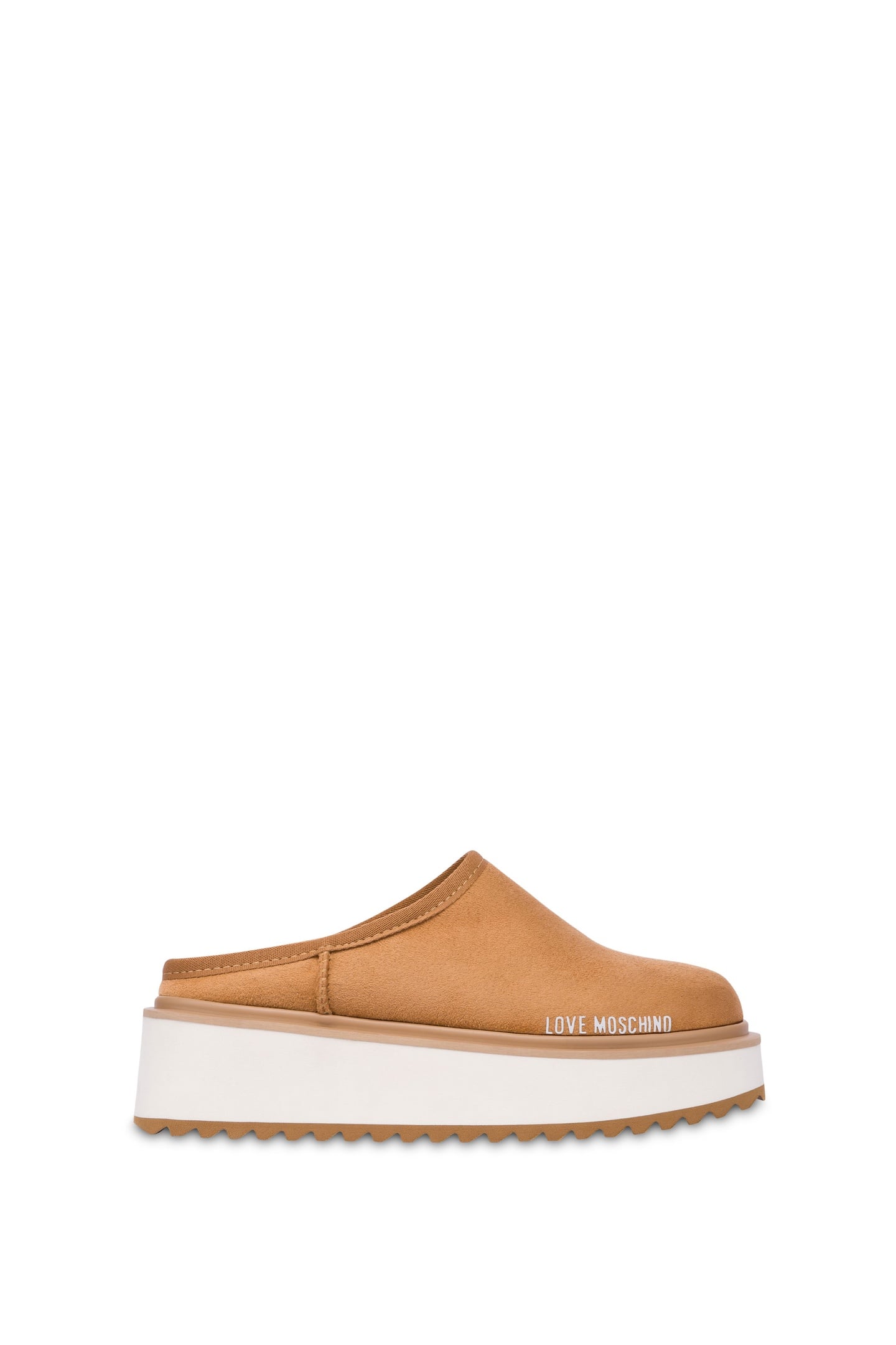 PLATFORM POWER VELOUR CLOGS BROWN 1