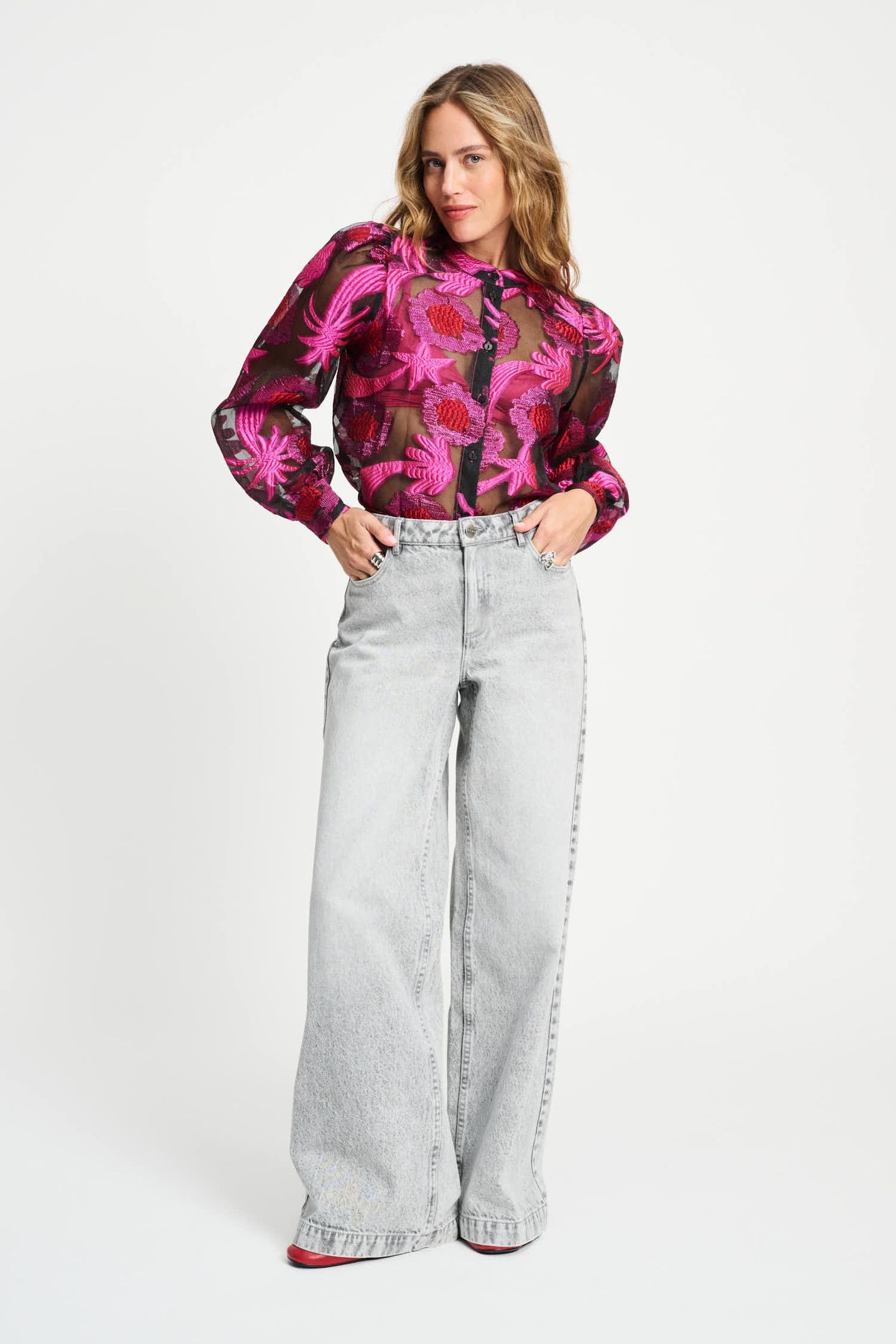 BLOUSE - SPLASHING FIREWORKS ORGANZA 2