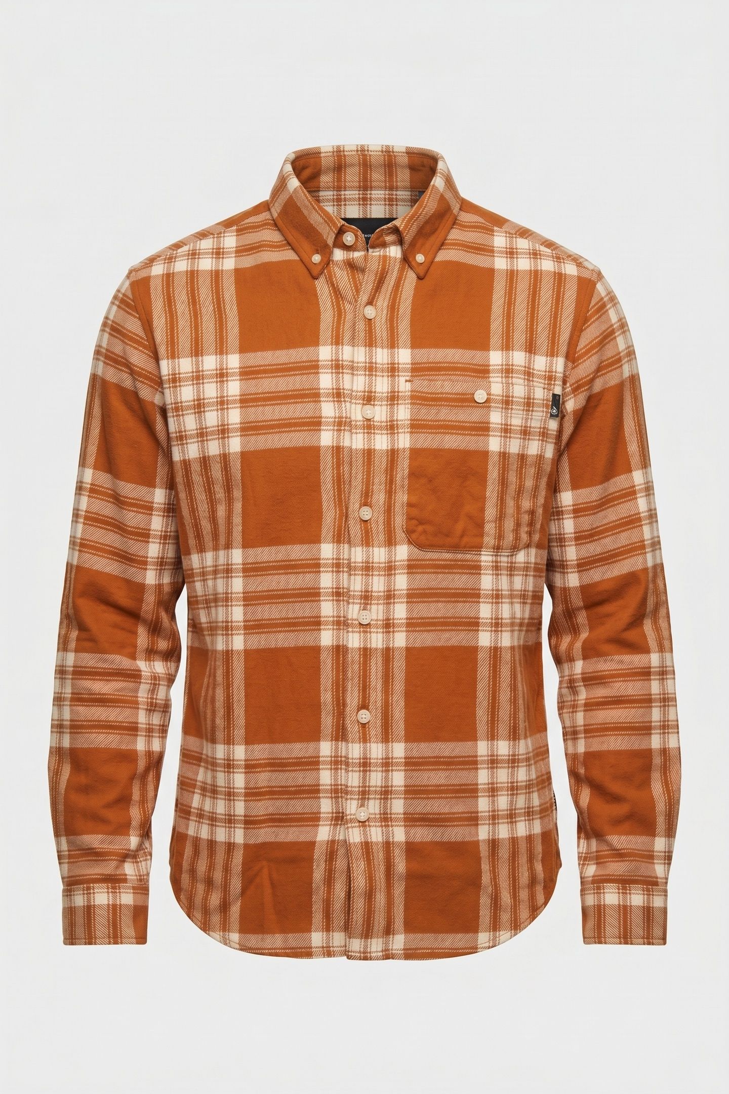 MIDWEIGHT FLANNEL CHECK SHIRT LEATHER BRWN YD 3