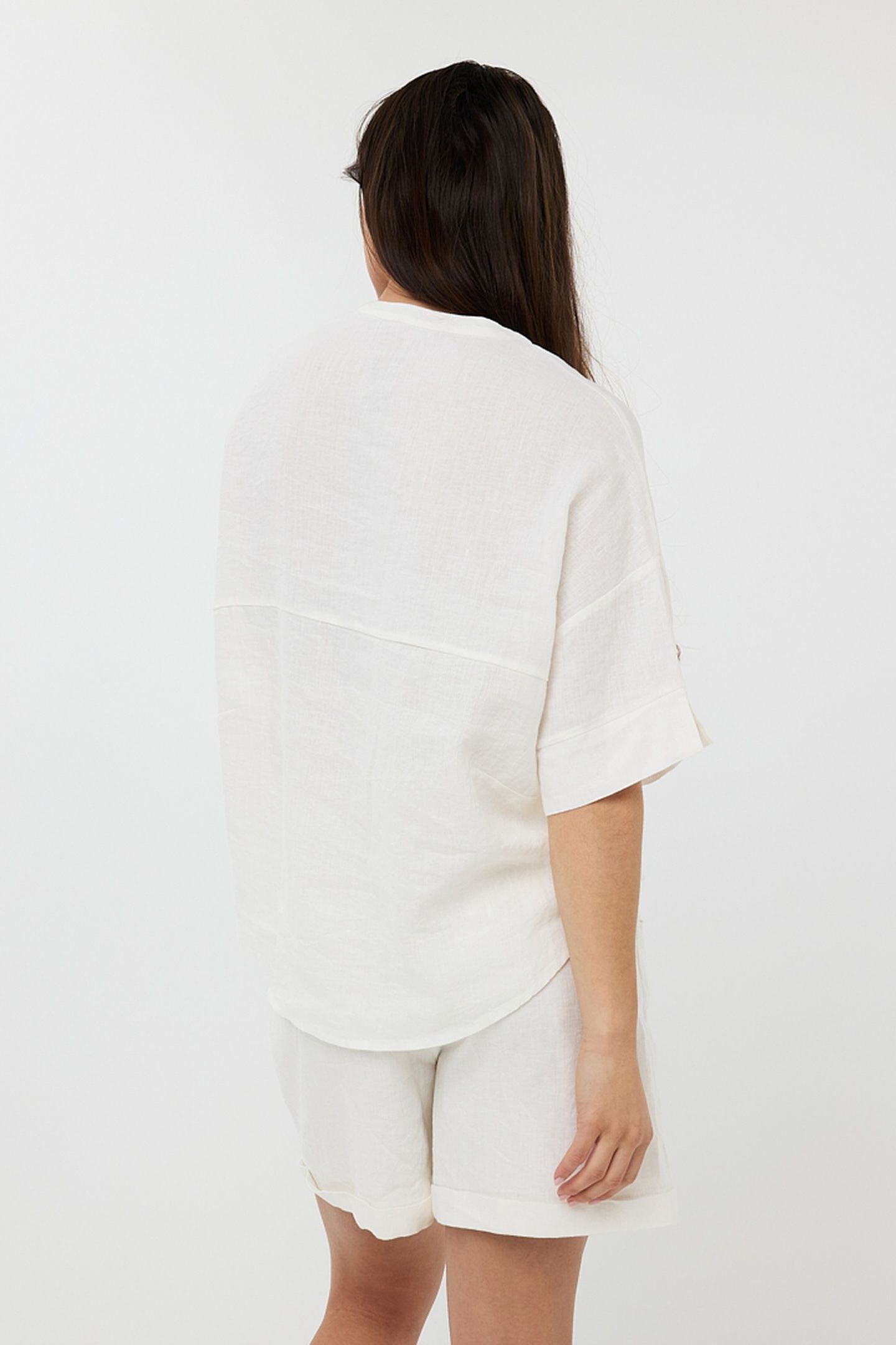 BLOUSE OVERSIZED LINEN OFF WHITE 3