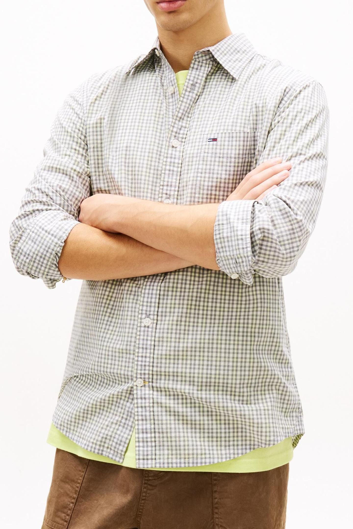 TJM REGULAR CHECK POPLIN SHIRT ANCIENT WHITE CHECK 3