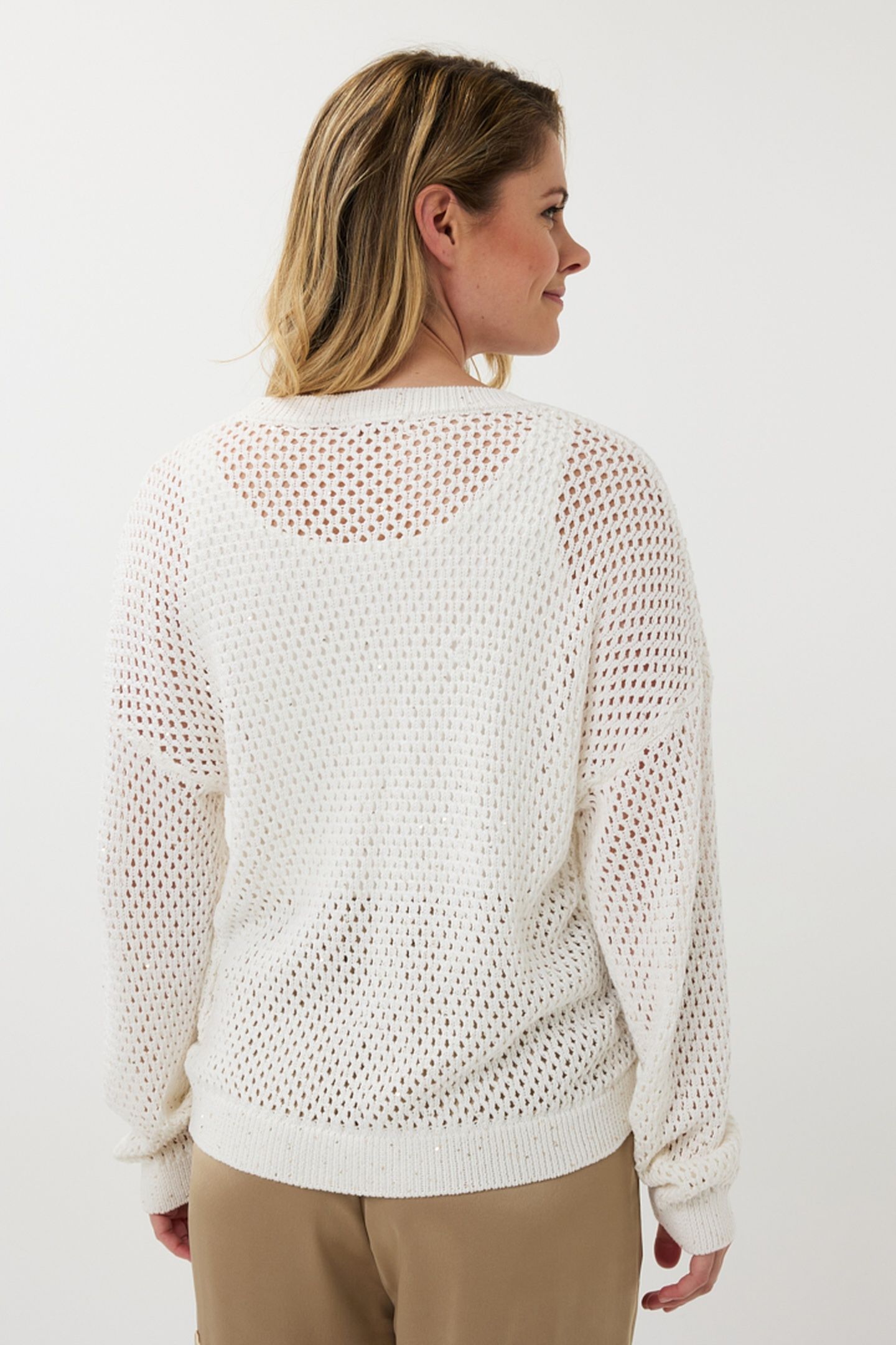 SWEATER COTTON SEQUINS OFF WHITE 4