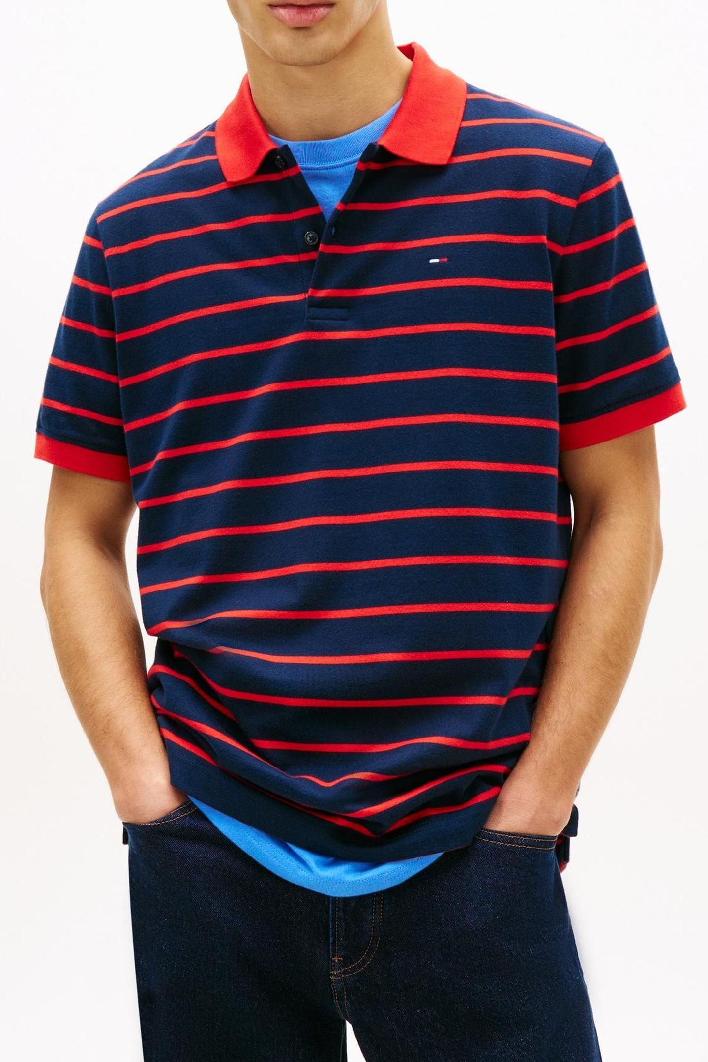 TJM REGULAR STRIPE POLO DARK NIGHT NAVY 1