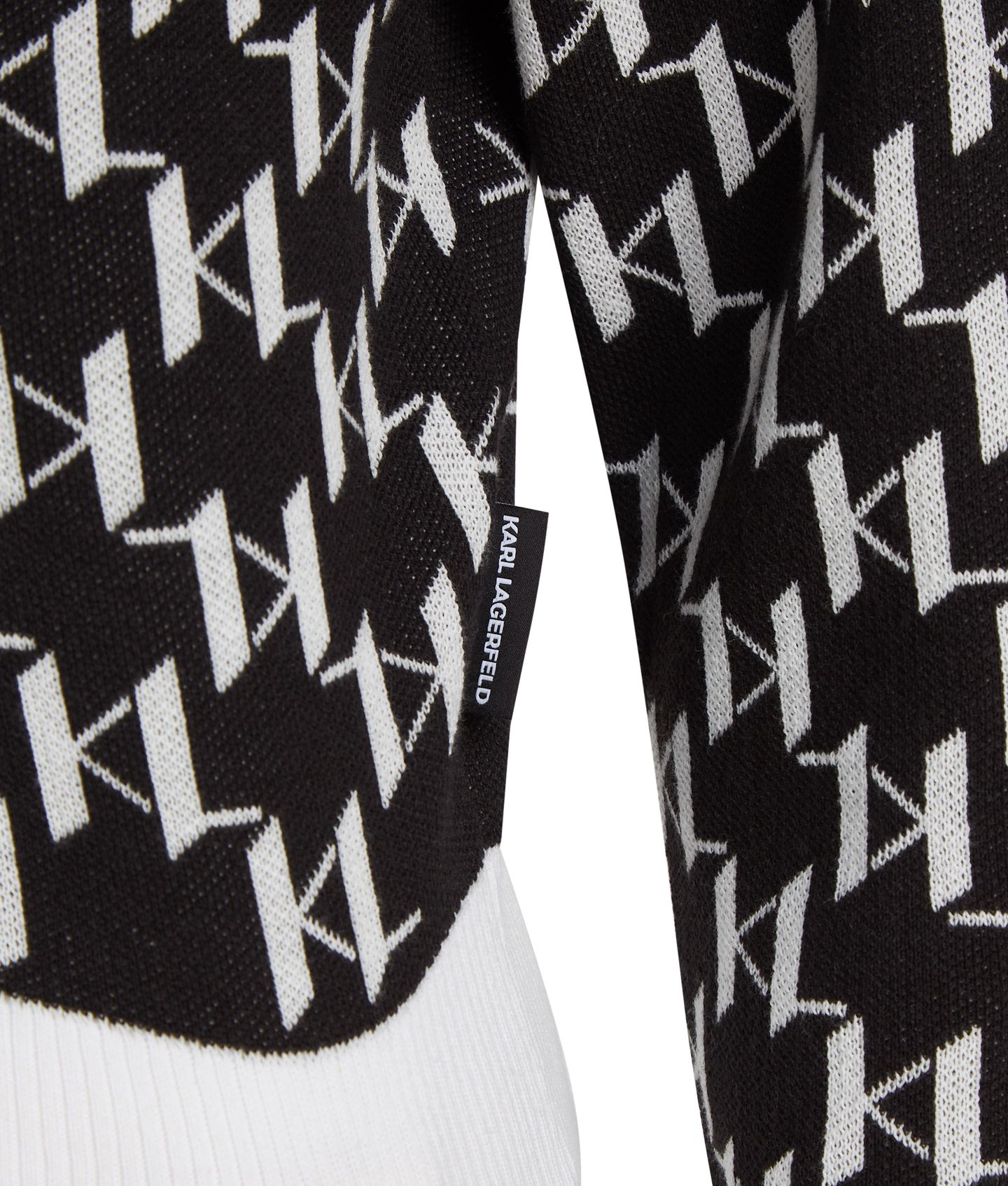 KL MONOGRAM SHORT CARDIGAN KL MONOGRAM BLACK/WHITE 7