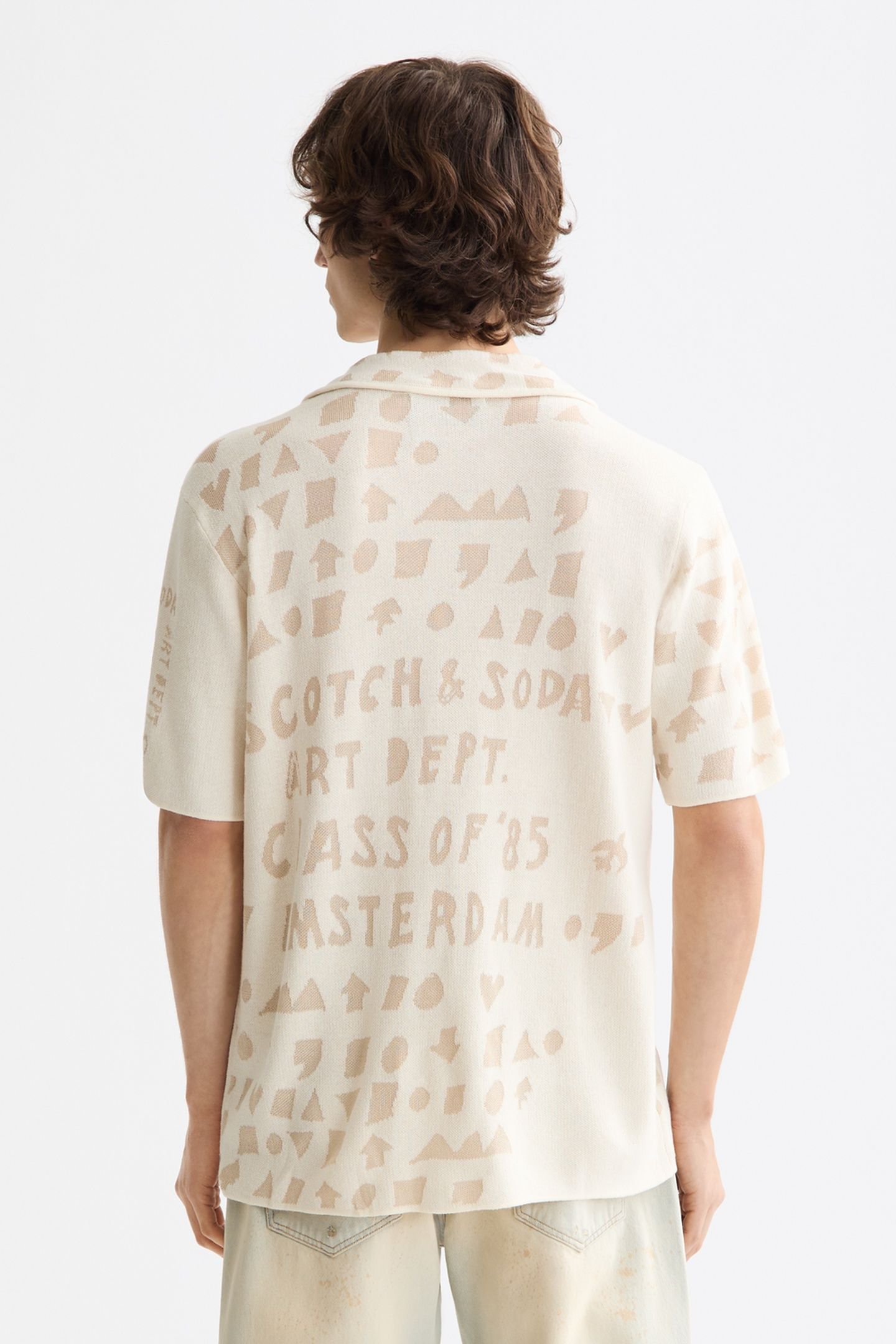 JACQUARD KNITTED SHIRT EGGNOG 3