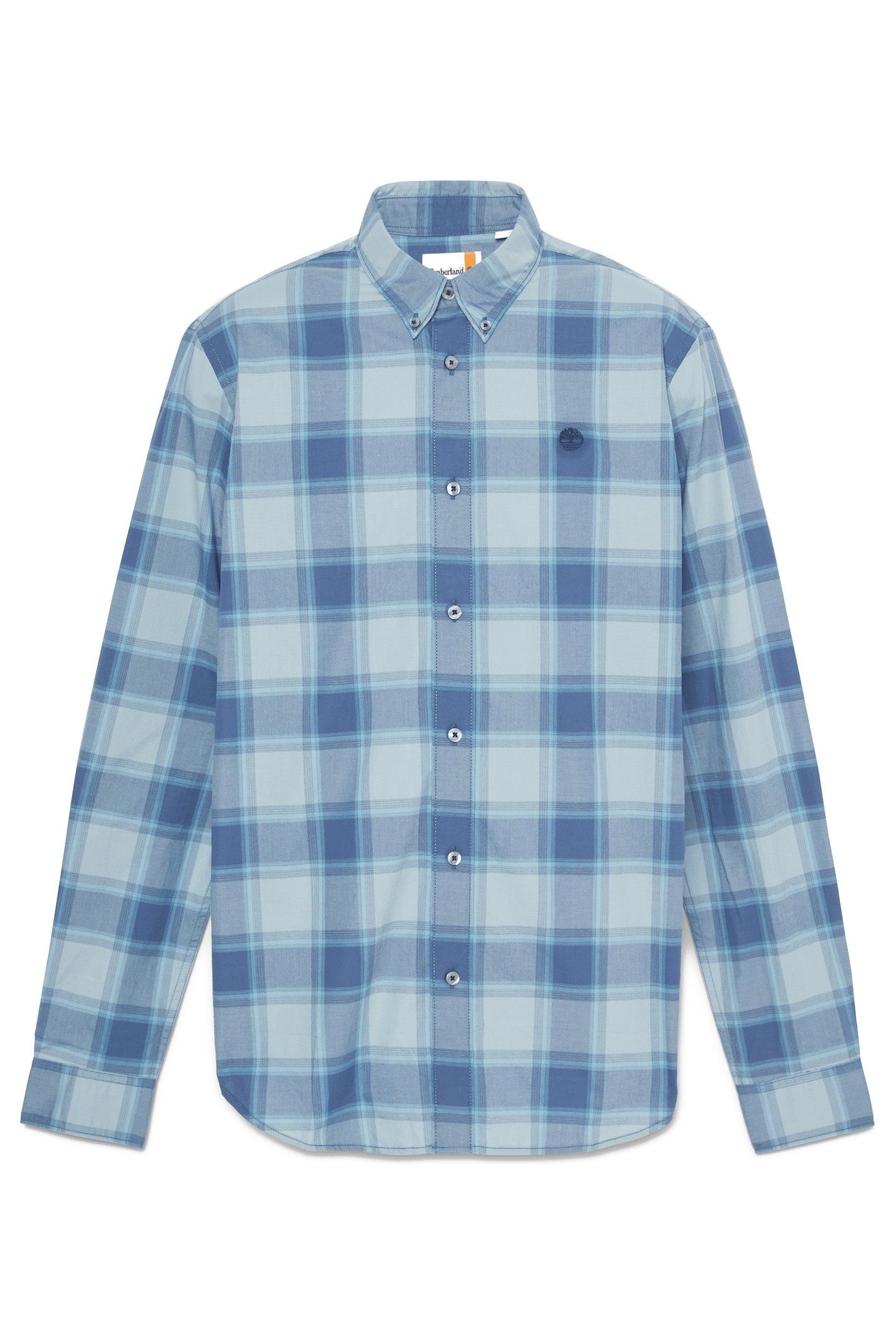 POPLIN CHECK SHIRT DARK DENIM YD 3