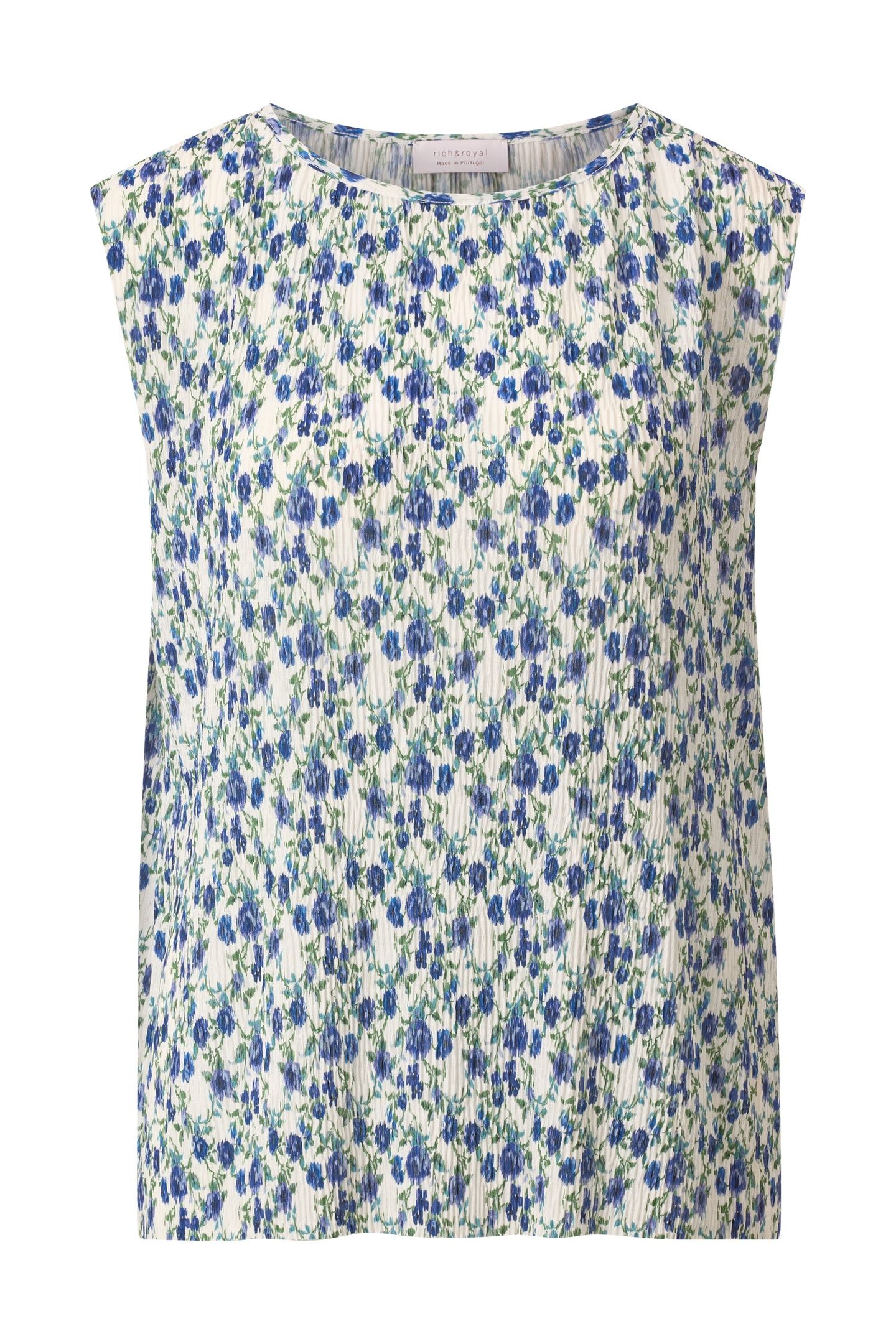 PRINTED CRINKLE TOP PALACE BLUE 4