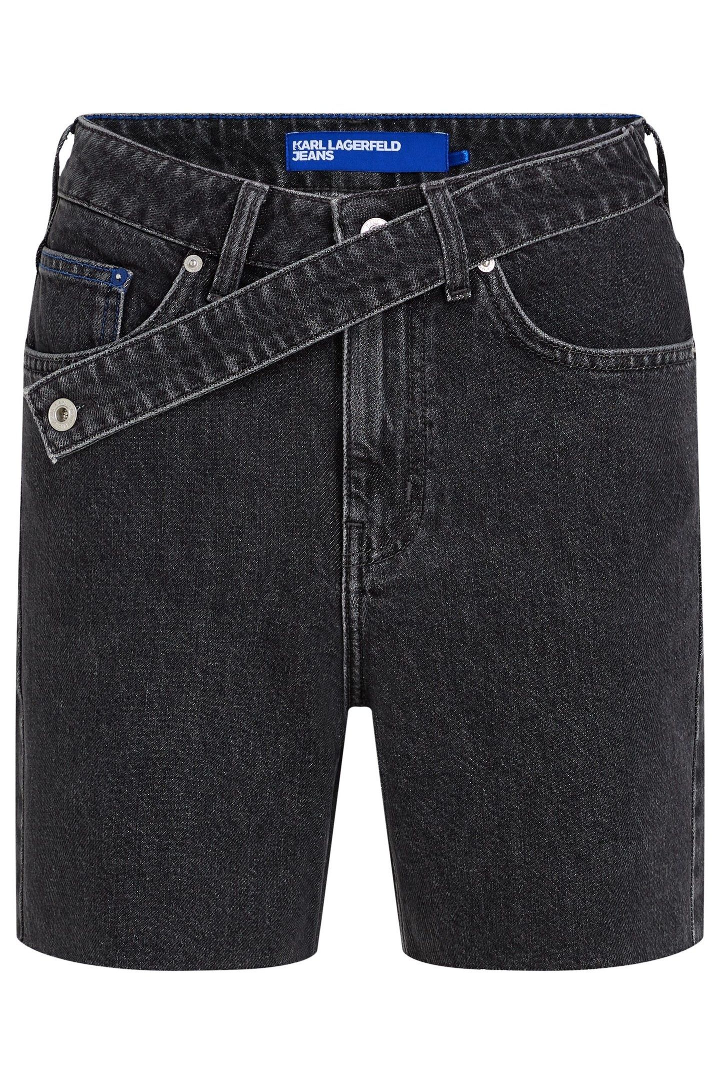 TAPERED WB DENIM SHORT STONE BLACK 3