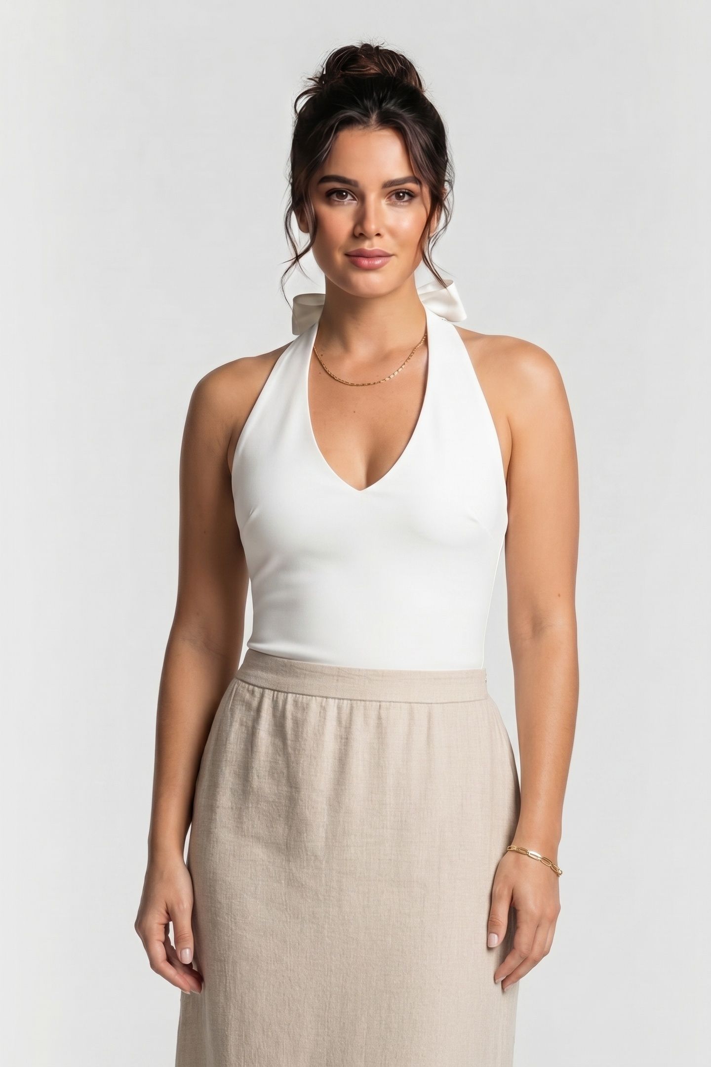 V-NECK TOP WHITE 1