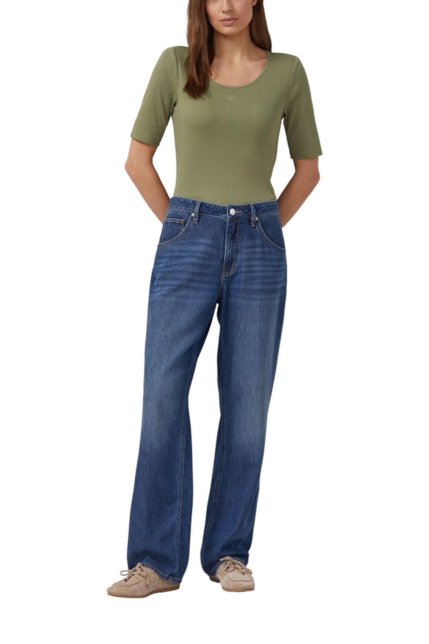 S.OLIVER T-SHIRTS ARMY GREEN 2
