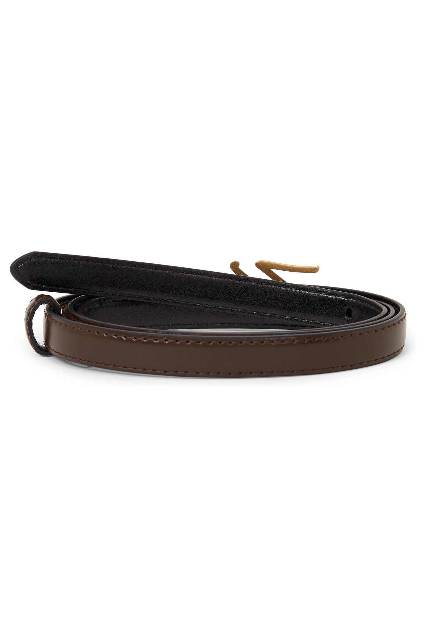 K/SIGNATURE SMALL BUCKLE BELT DARK CHOCOLATE 4