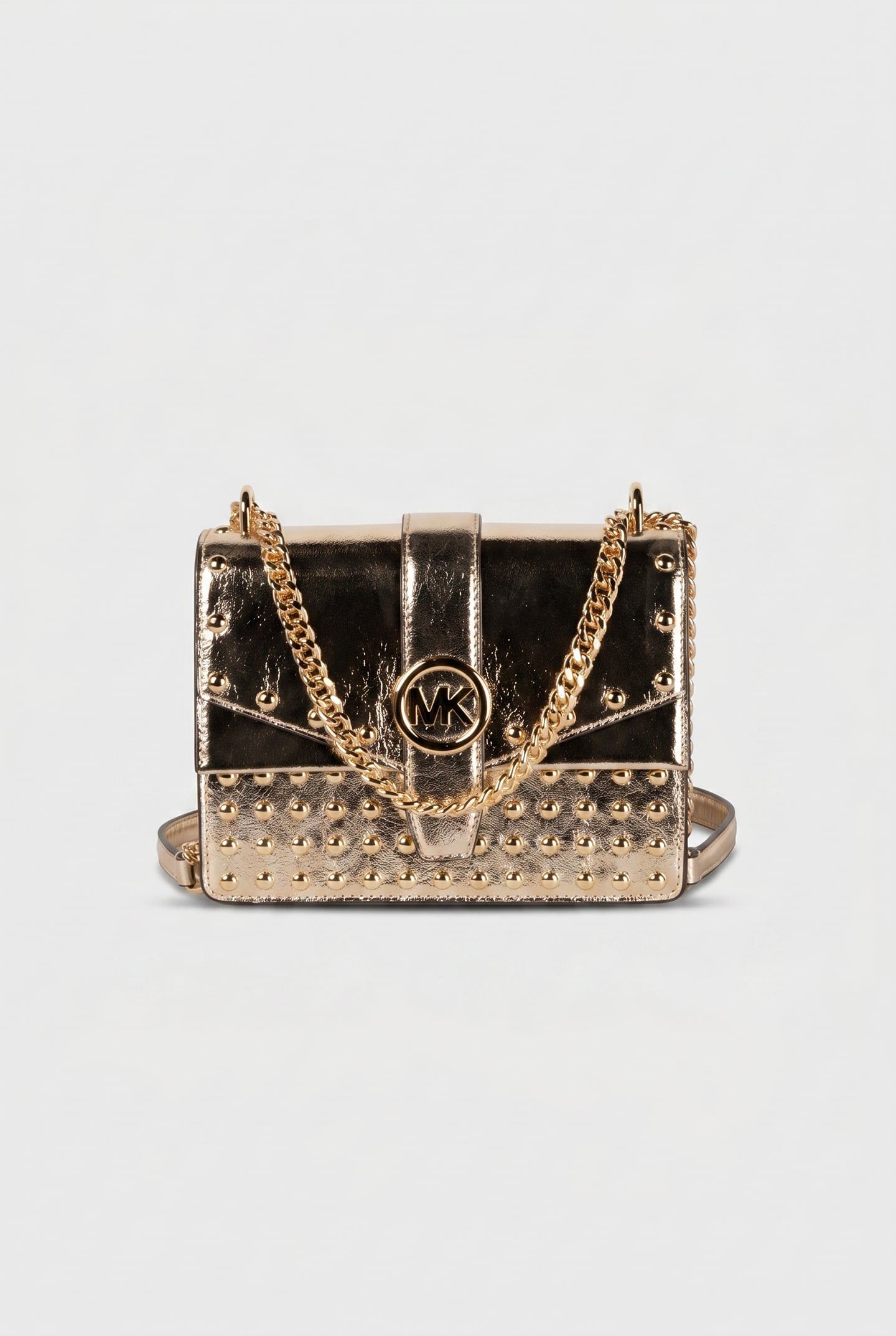 SMALL FLAP CROSSBODY PALE GOLD 2