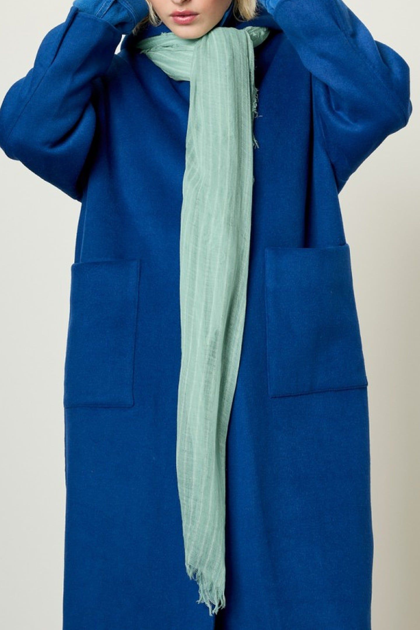 MONYDAY SCARF RAYURES VERT D EAU 1