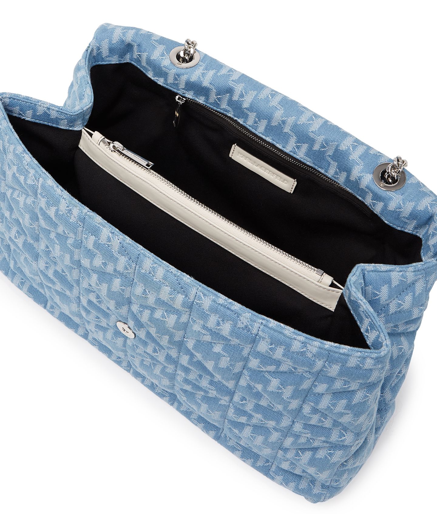 K/KUILT LG SHOULDER BAG DENIM MONOGRAM DENIM LIGHT BLUE 2