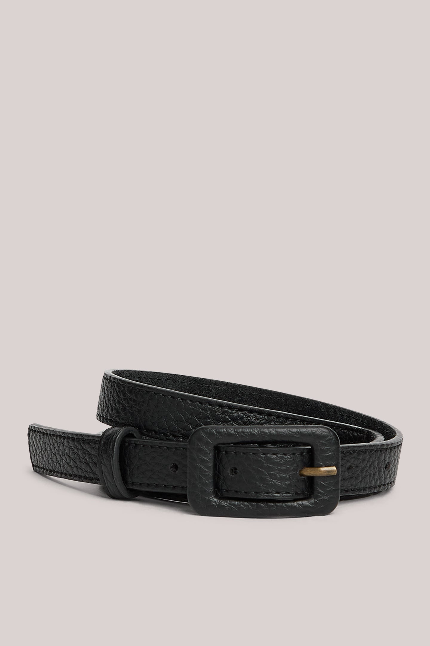 BELT LEATHER BUCKLE BLACK 1