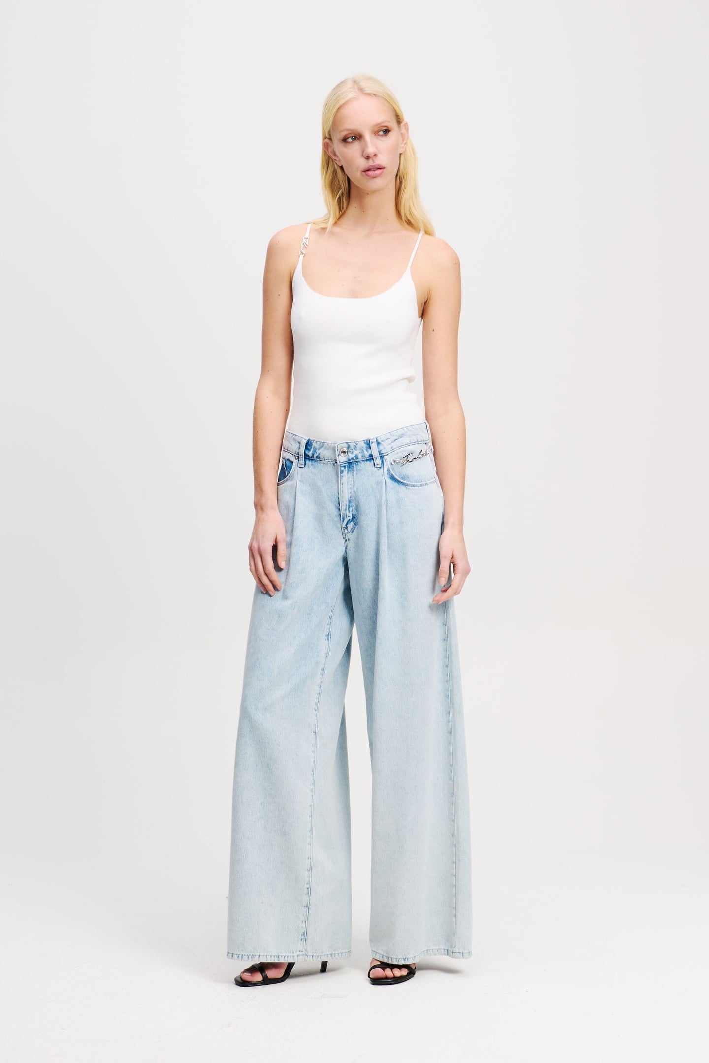 WIDE LEG BLUE DENIM PANTS LIGHT BLUE DENIM 1