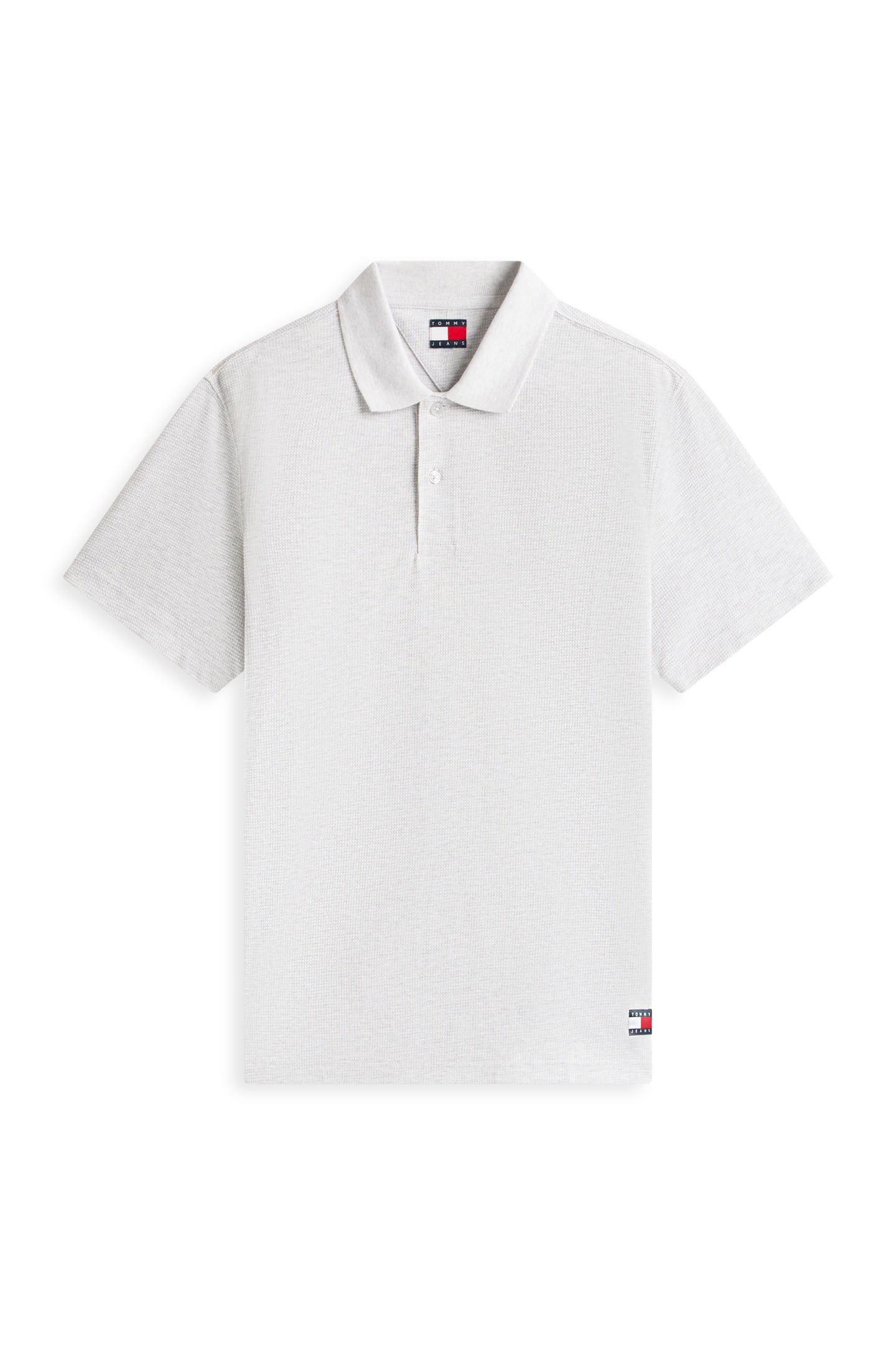 TJM REGULAR WAFFLE POLO ICE GREY HEATHER 4