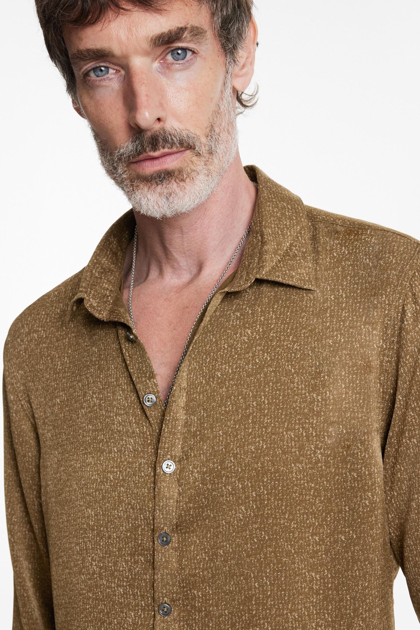 BUCKS SHIRT - MULTI BUTTON SLIM FIT SHIR SIENNA BROWN 3