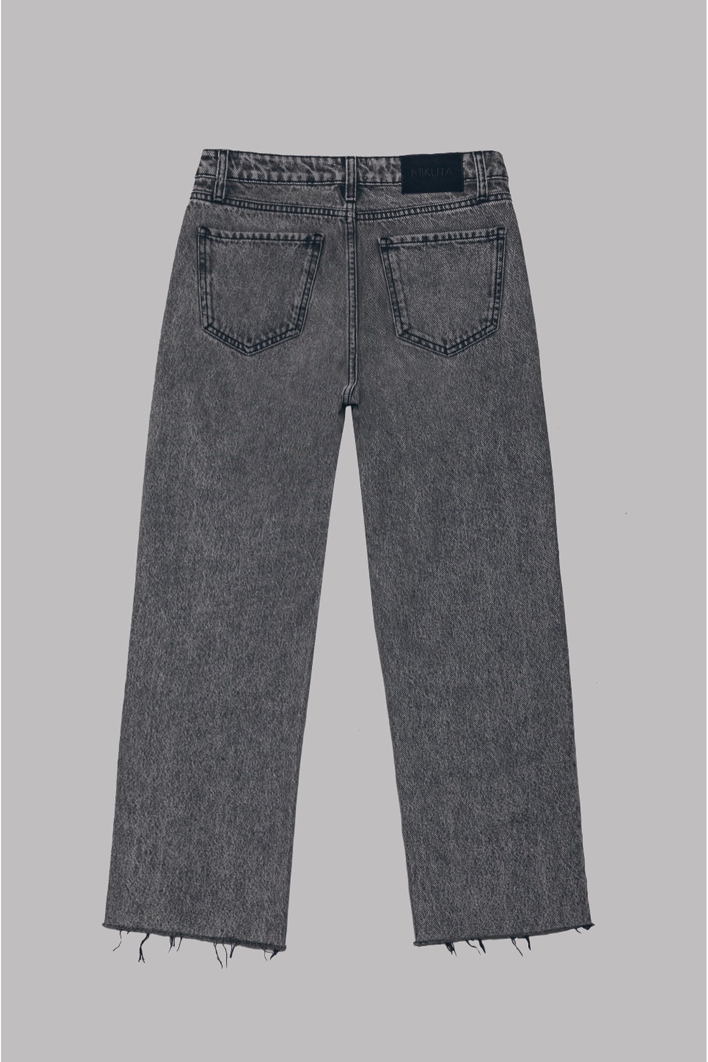 THE GREY CROPPED STRAIGHT JEANS 2