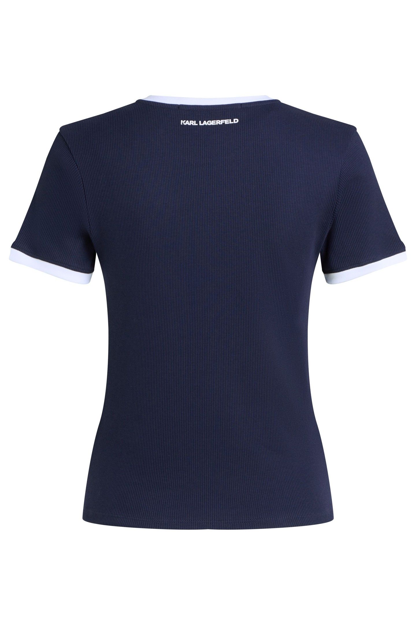 IKON PATCH SLIM FIT RIB TSHIRT EVENING BLUE 6