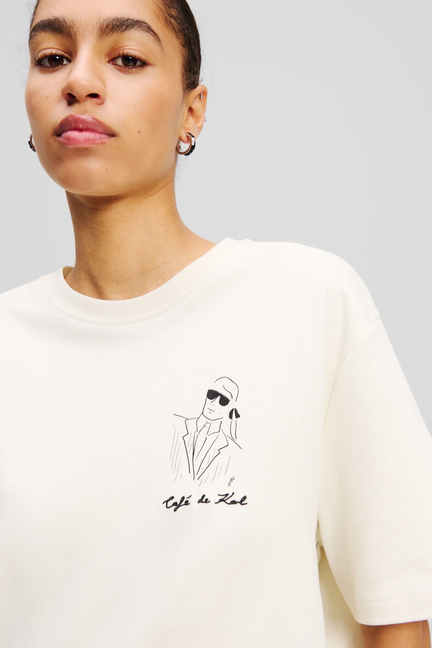 JP OVERSIZED KARL T-SHIRT CANNOLI CREAM 5