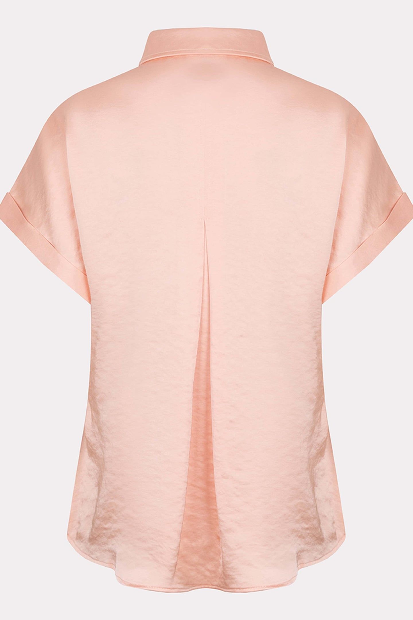 BLOUSE S/SLVE POCKET SATIN LOOK LIGHT APRICOT 6