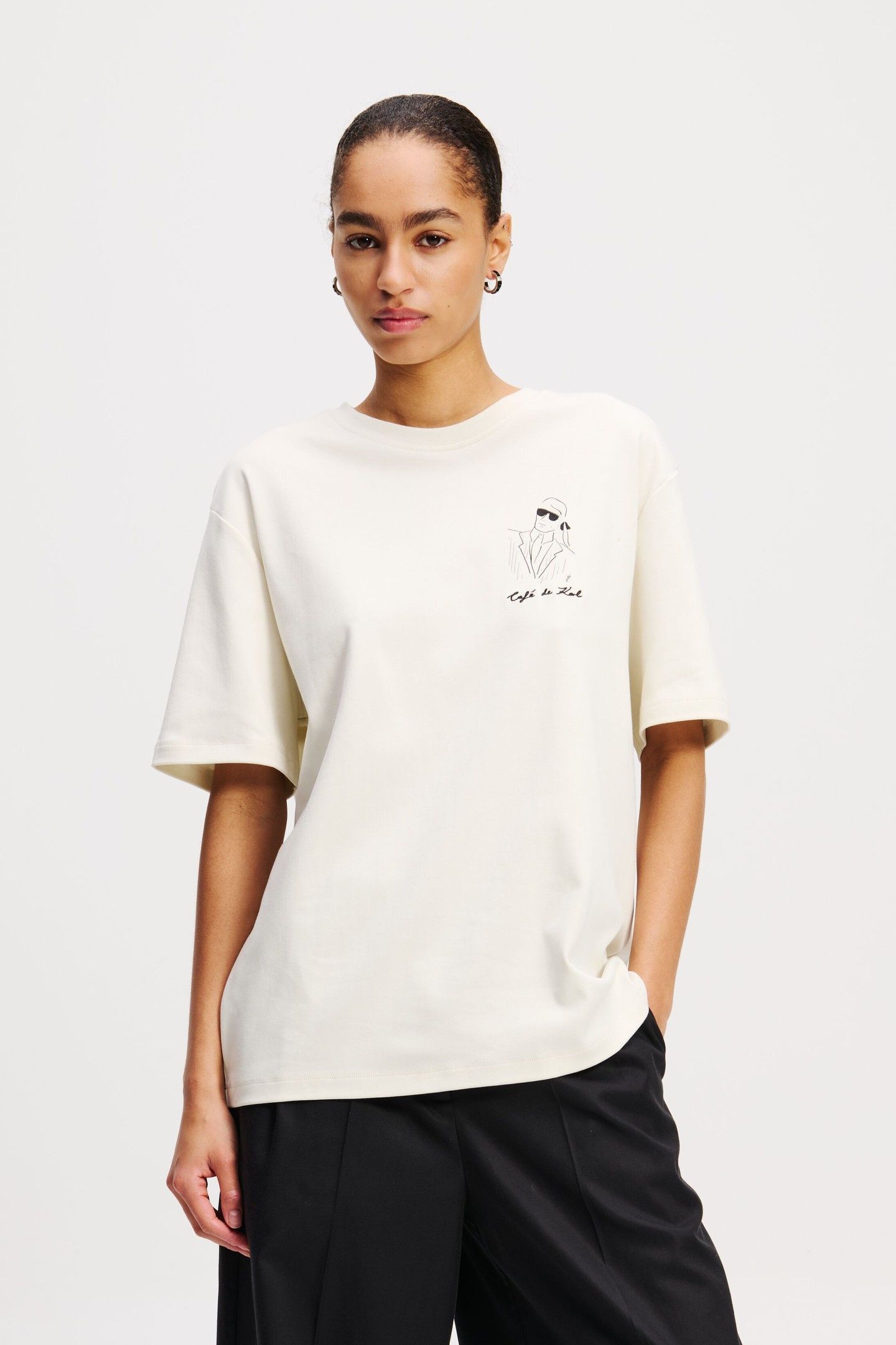 JP OVERSIZED KARL T-SHIRT CANNOLI CREAM 1