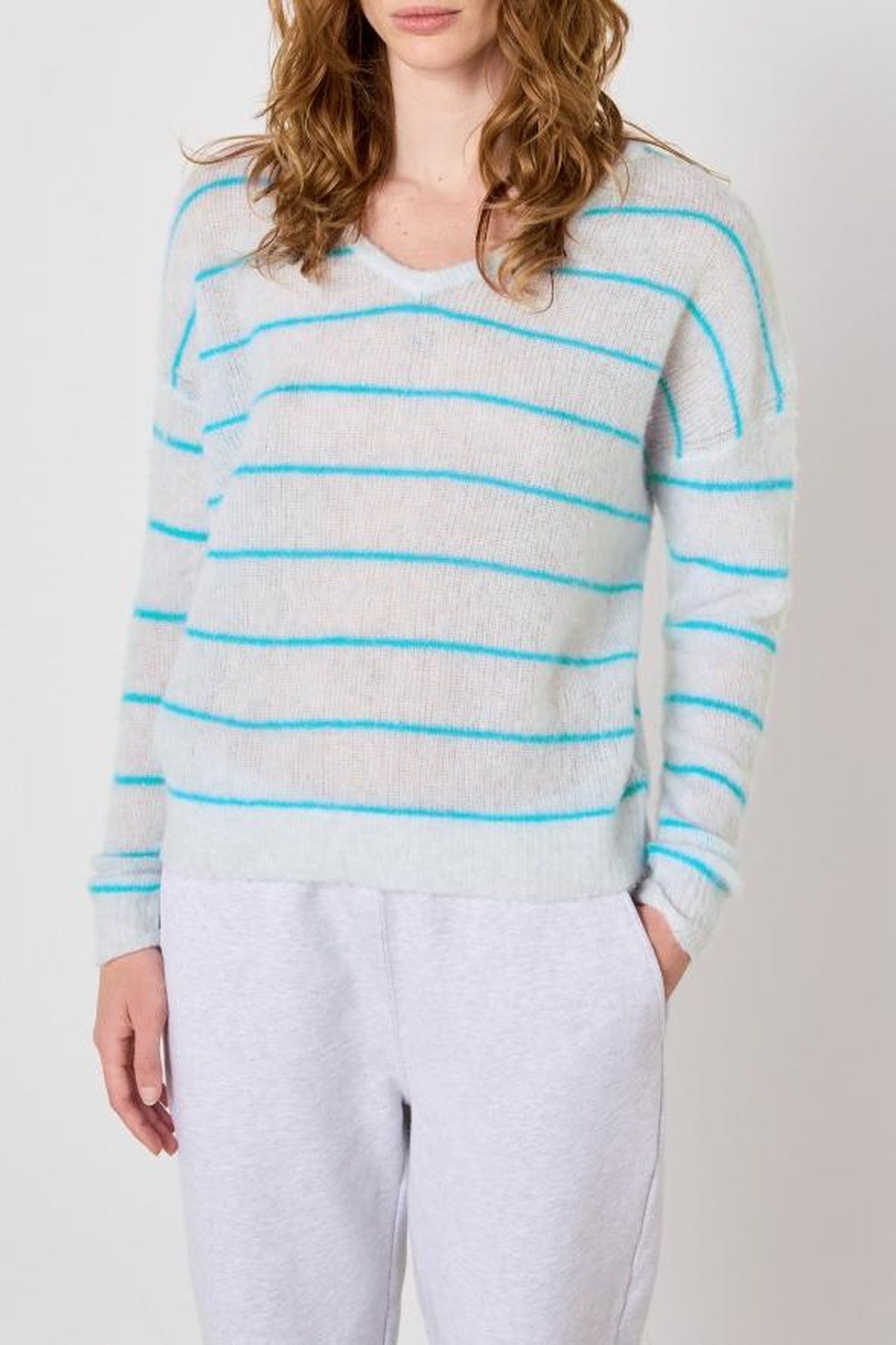ZAKDAY JUMPER GRIS CHINE RAYE LAGUNE 10
