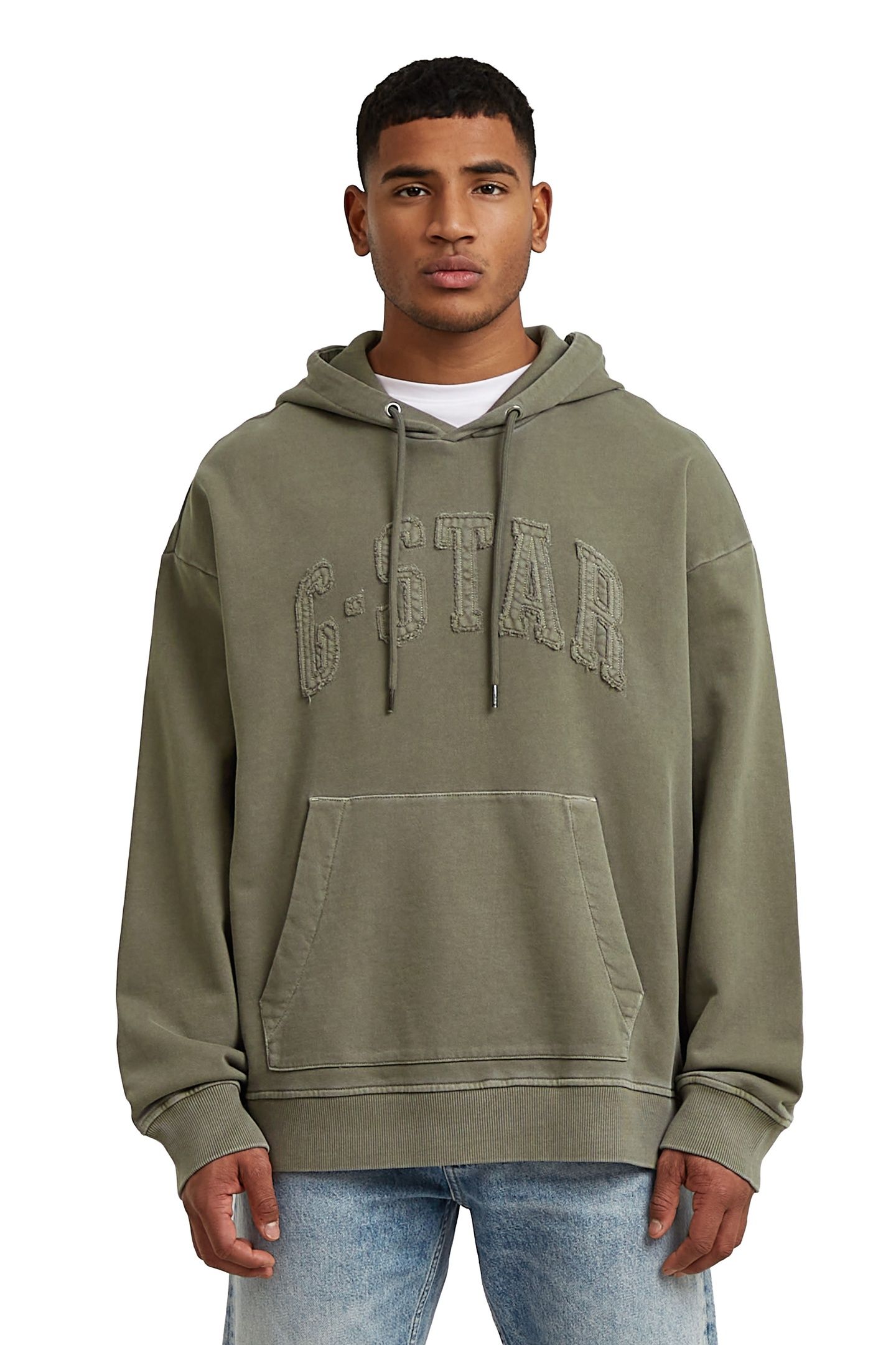 APPLIQUE RELAXED HOODED SWEATER TURF 3
