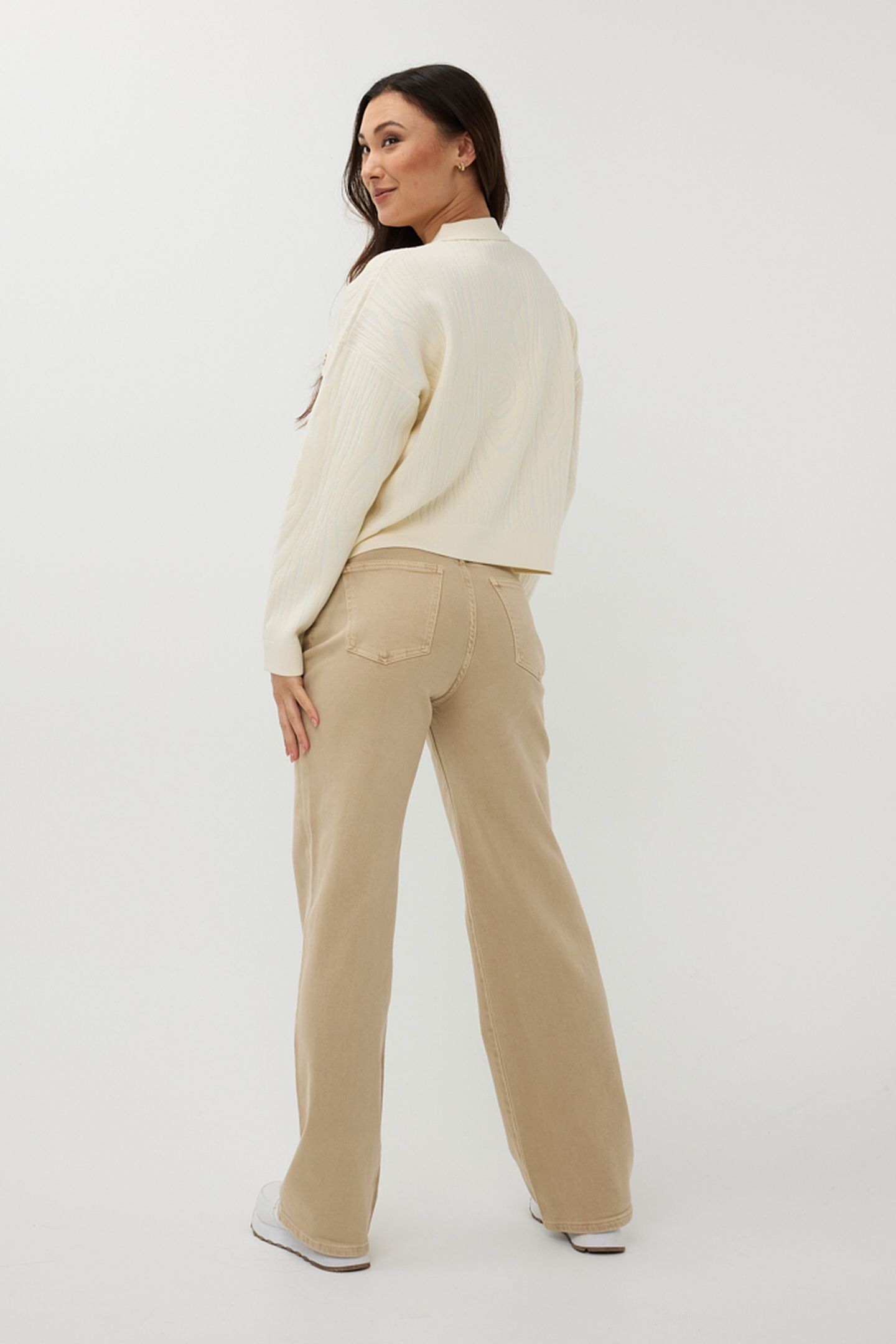 CARDIGAN JACQUARD 2TONE OFF WHITE 4