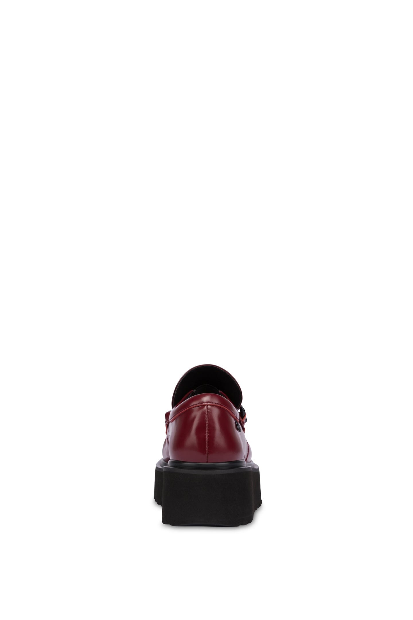 PLATFORM POWER ABRASIVE CALFSKIN LOAFERS RED 4