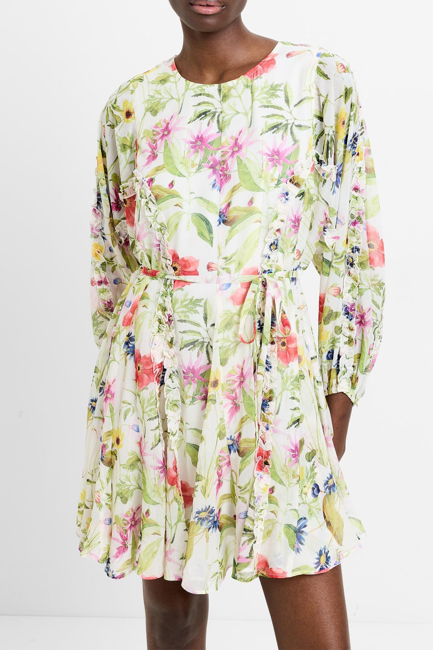 MONICA GODET FLIPPY DRESS S PORCELAIN CRM MULTI 1