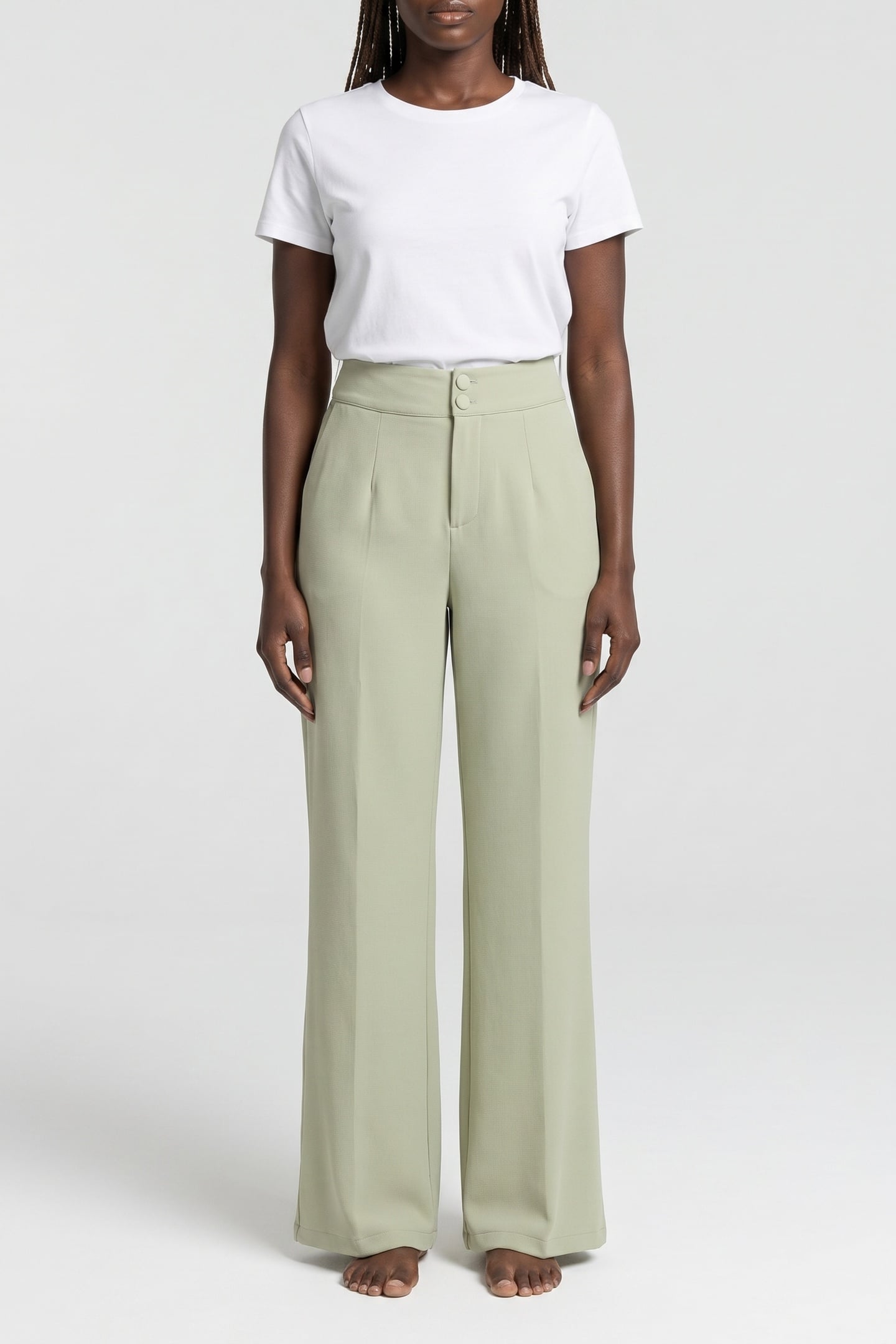 STRUCTURED TROUSERS PISTACHIO 1
