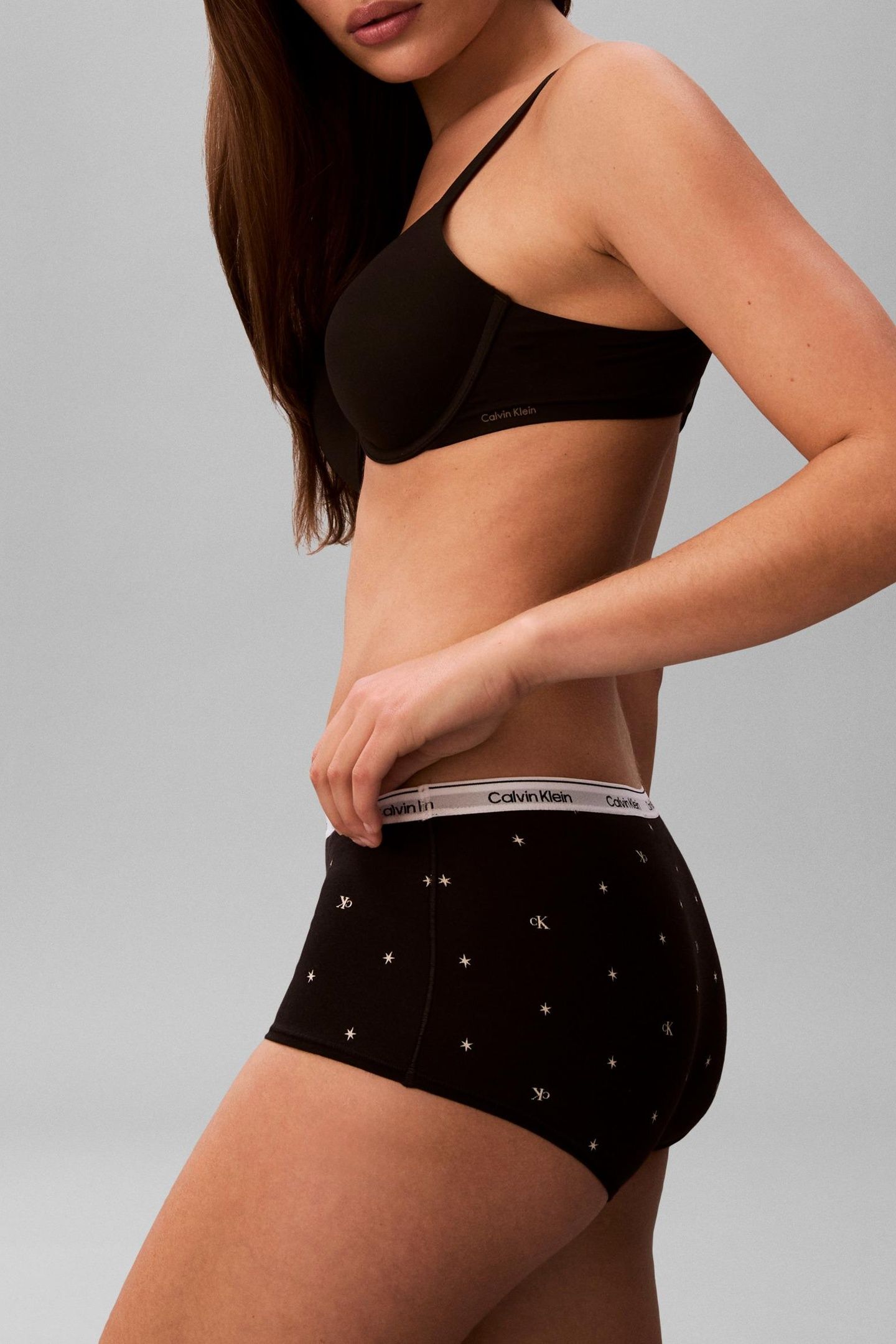 BOY SHORT SEEING STARS BLACK 2