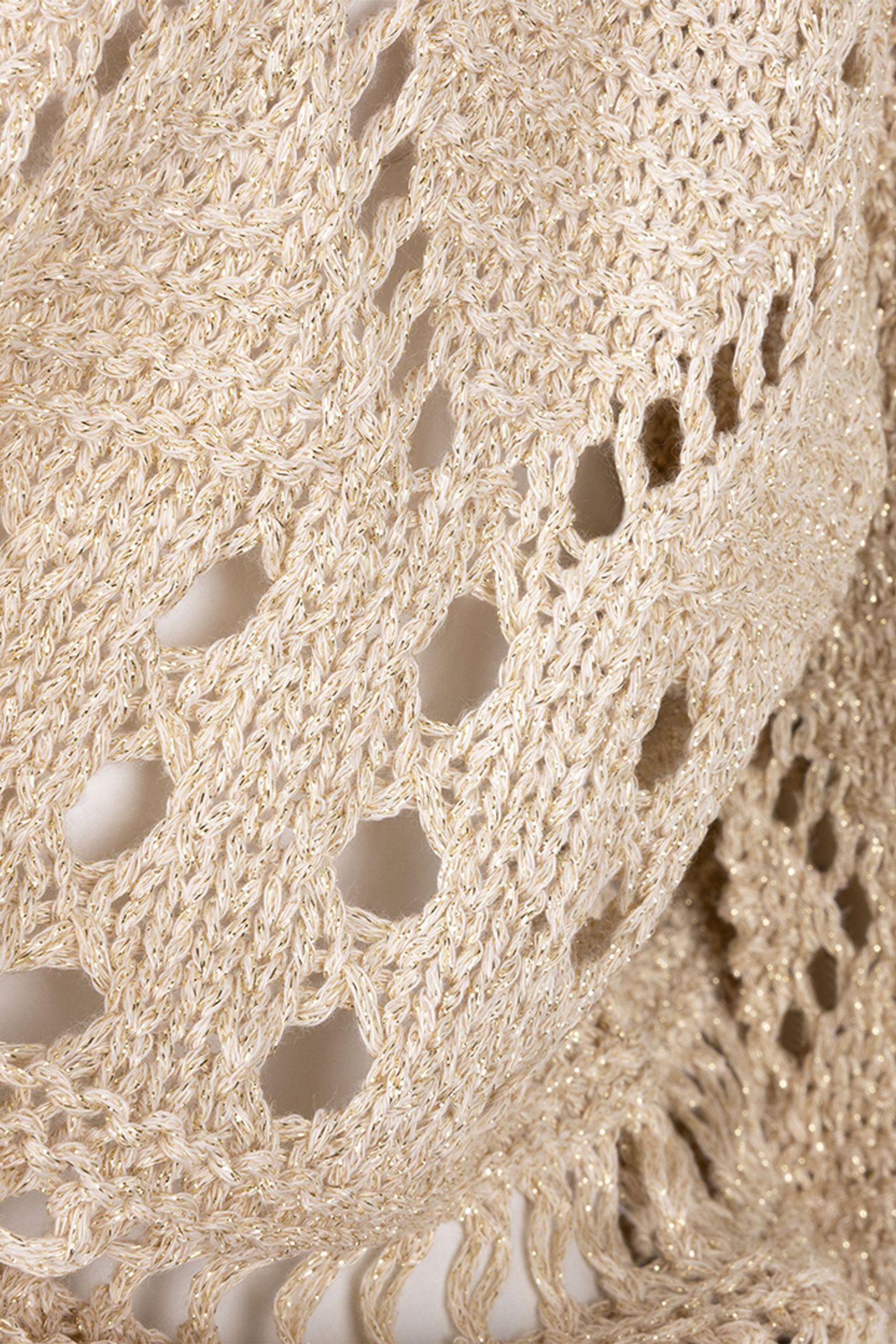 BOLERO FANCY OPEN KNIT LUREX LIGHT SAND 7