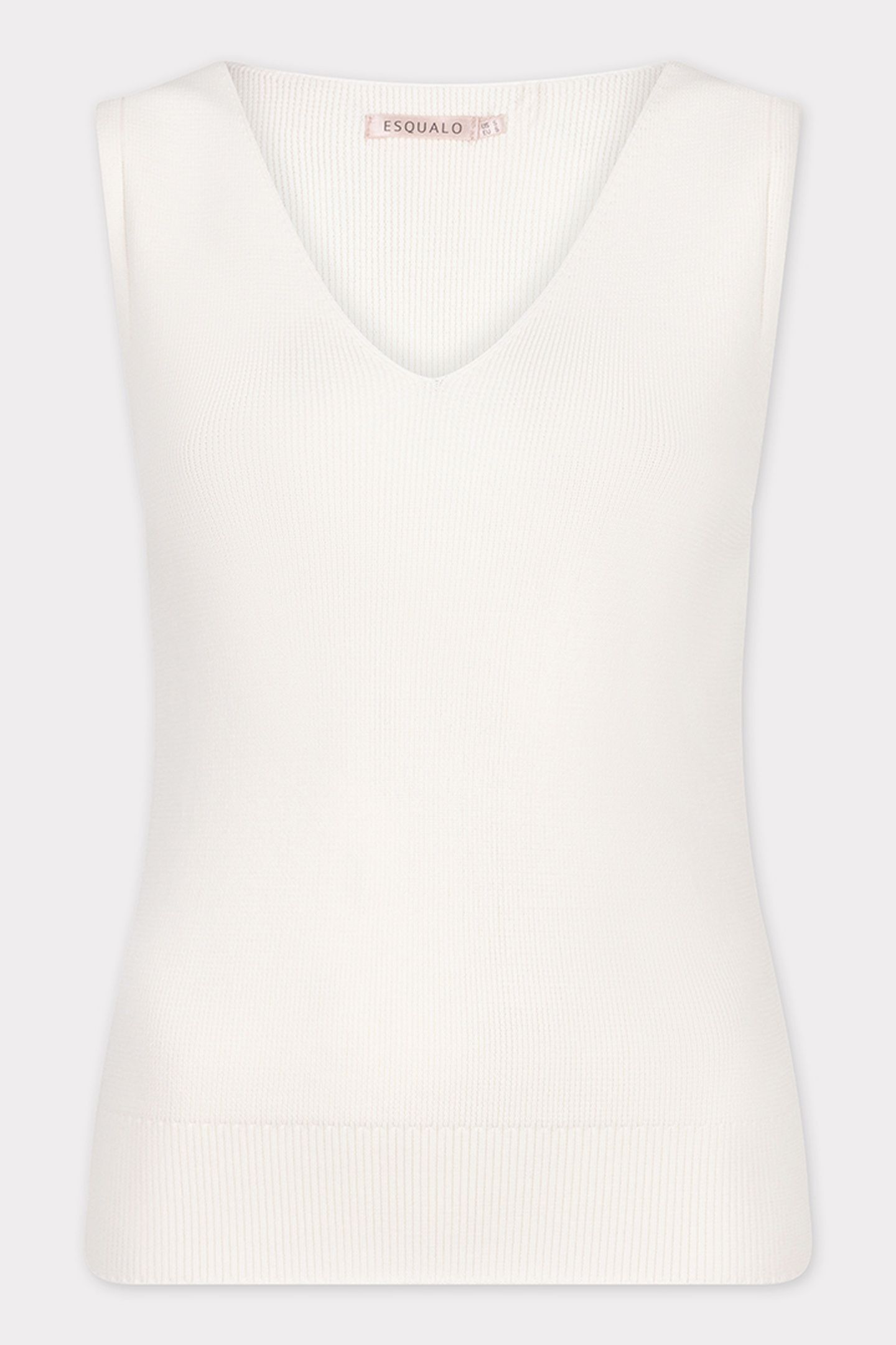 TOP RIB V-NECK OFF WHITE 4