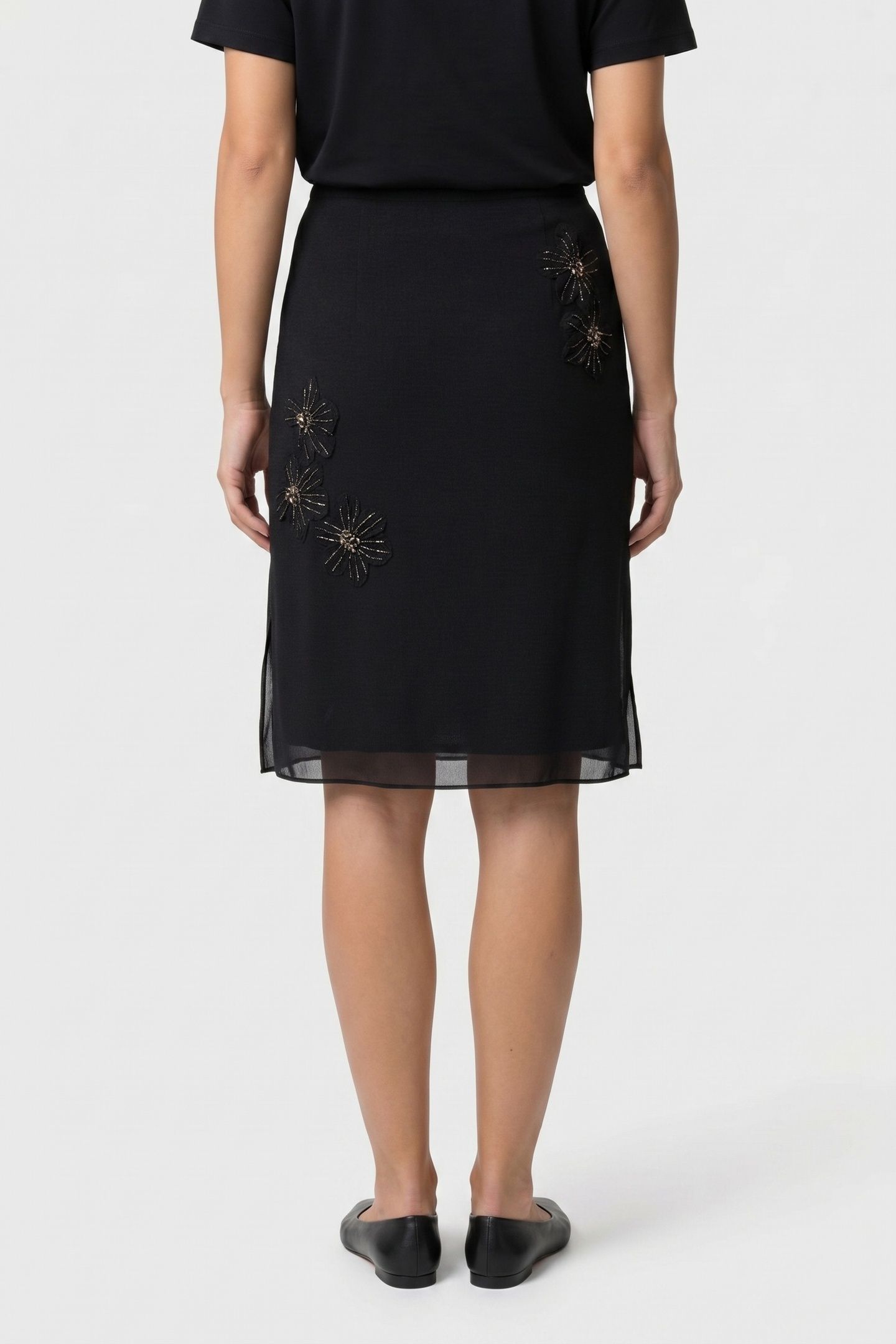 CAULINE MIDI SKIRT BLACK 2