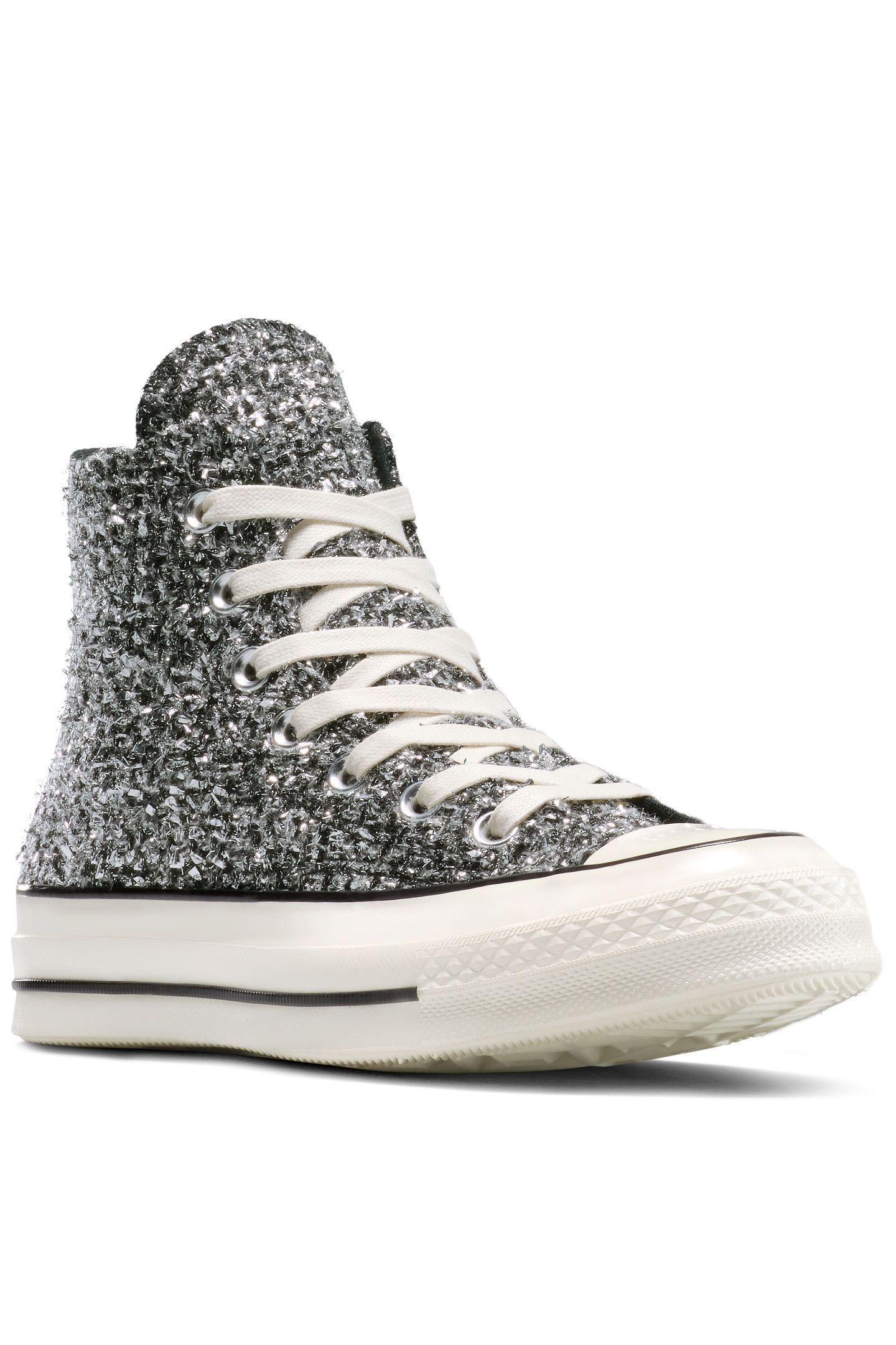 UNISEX CHUCK 70 HI BLACK/SILVER/EGRET 7