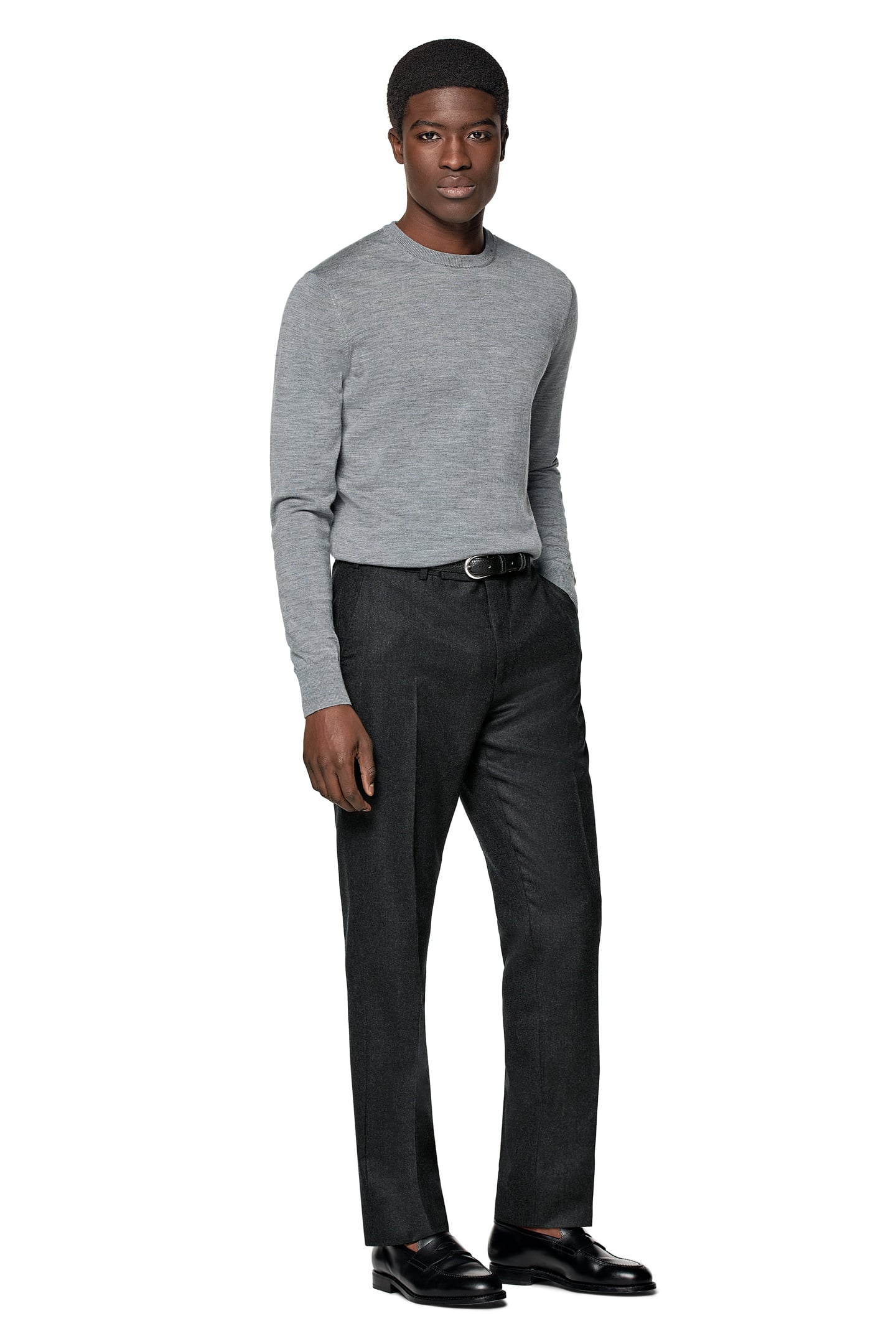 LSCREW MERINO GREY CREW AND V NECK GREY 2